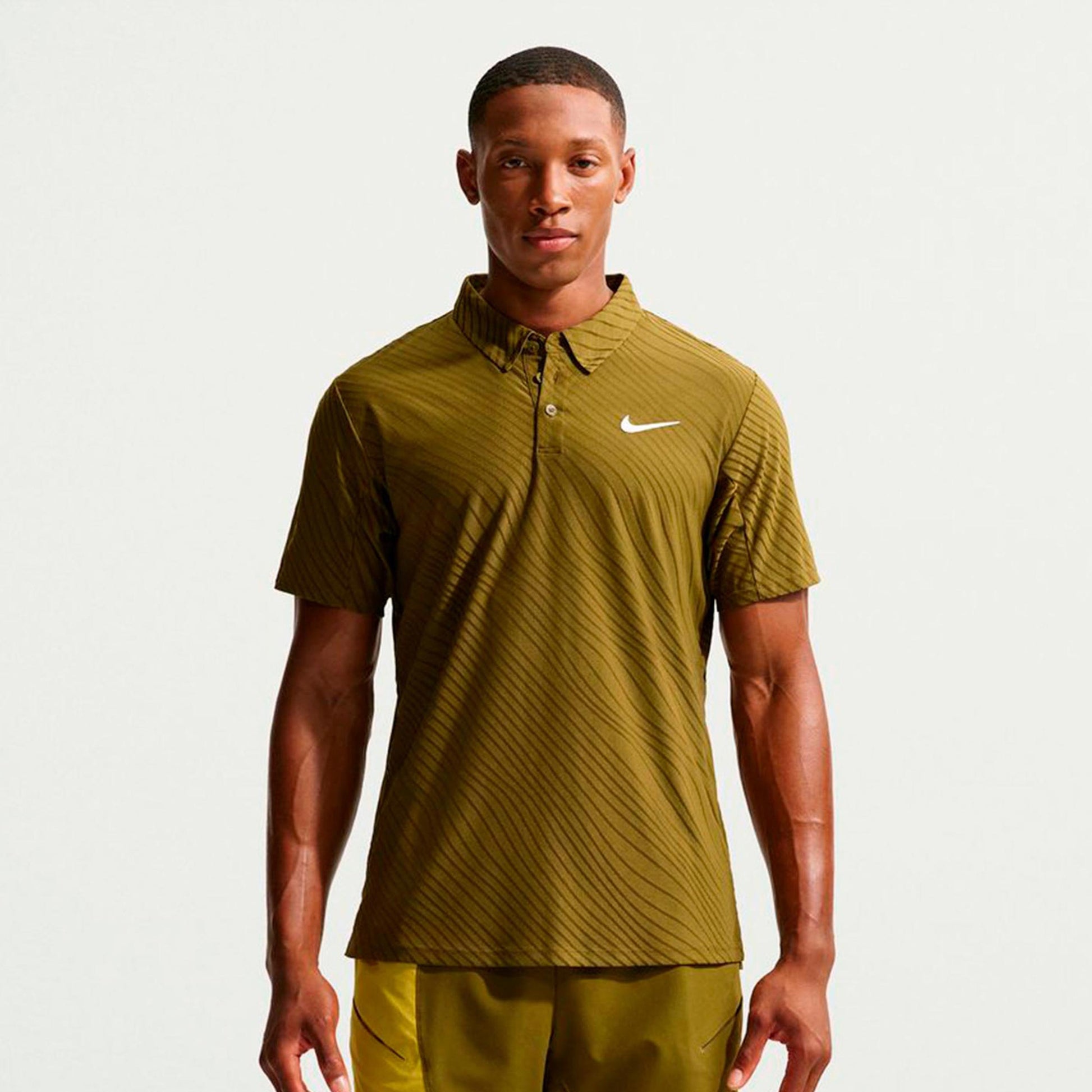 Nike Jannik Sinner Court Dri-Fit Advantage Slam Polo Herrar-oliv, vit