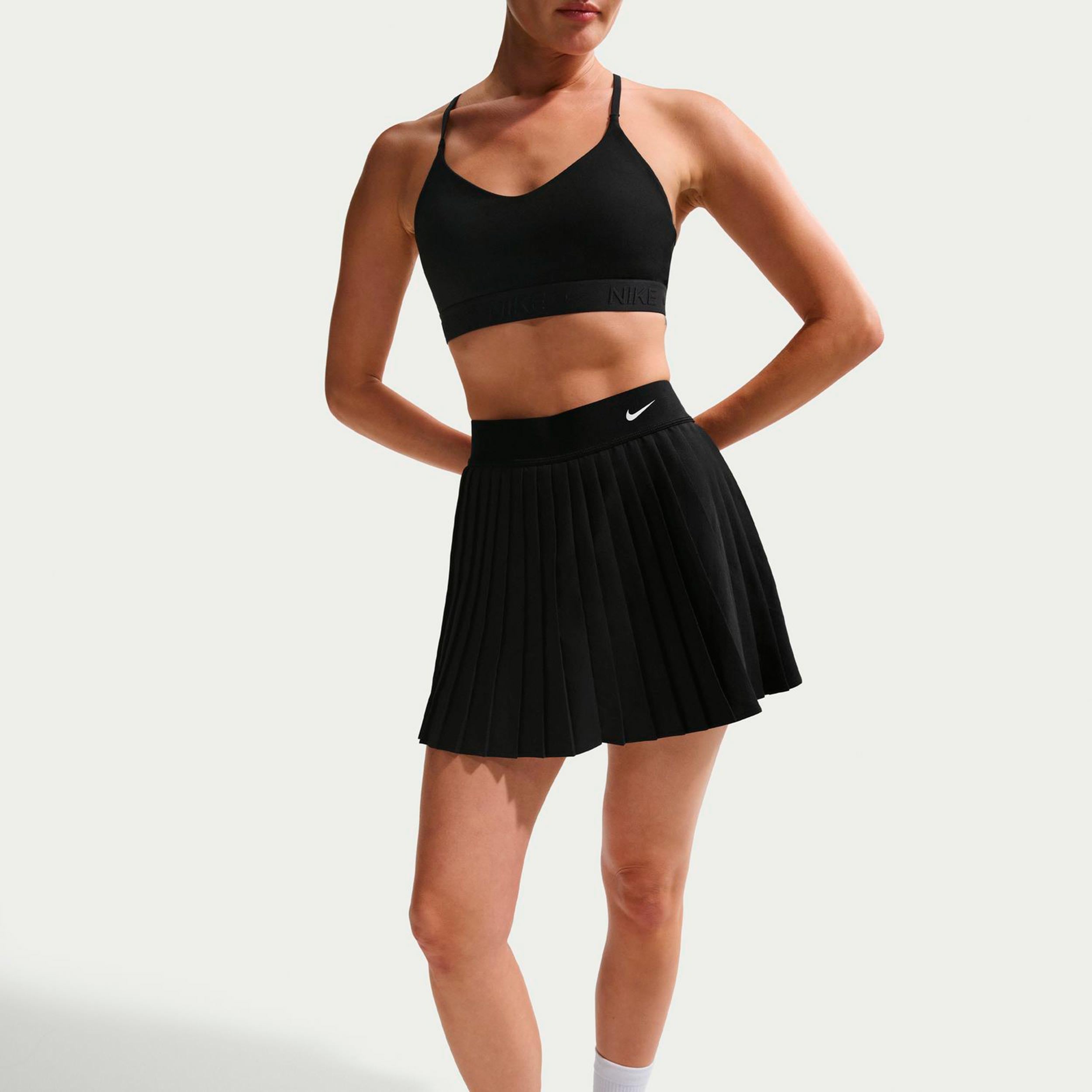 Nike Dri-Fit Victory High Rise Pleated Kjol Damer-svart