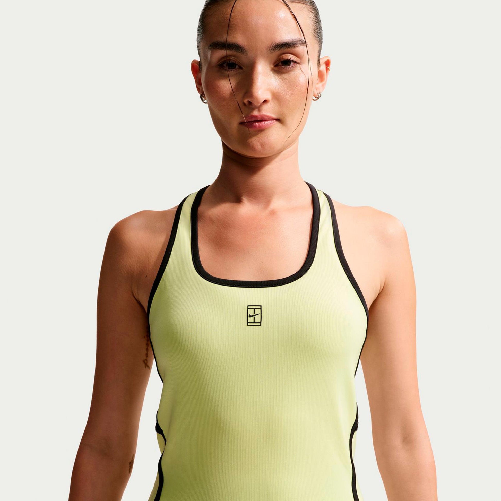 Nike Court Dri-Fit Advantage Linne Damer-lime