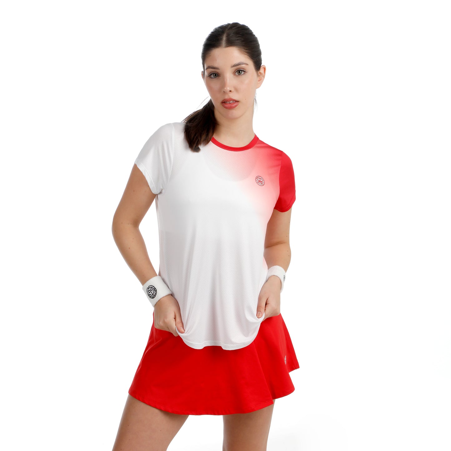 BIDI BADU Crew Fade 2.0 T-shirt Damer-röd, vit