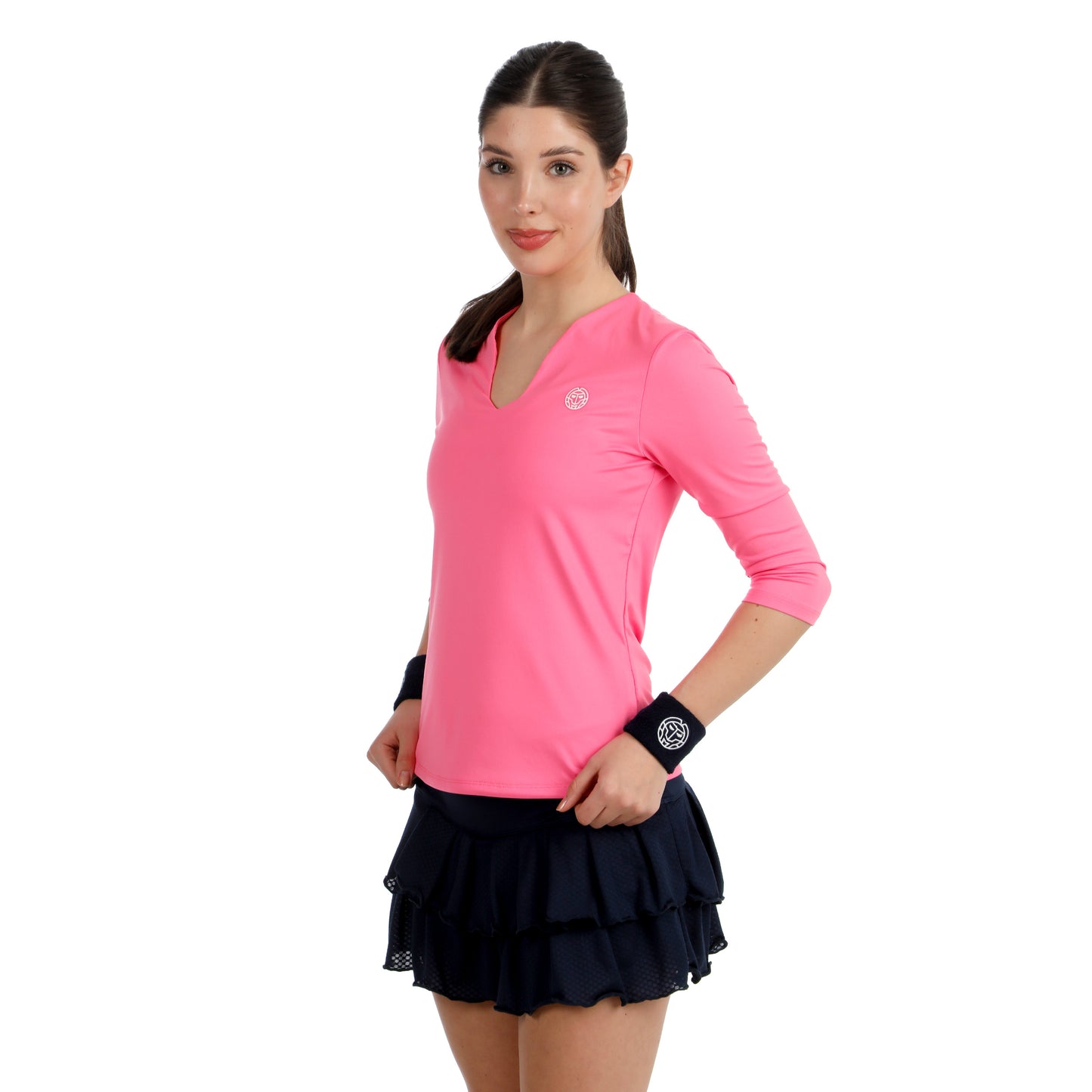 BIDI BADU Crew 2.0 V-Neck Långärmat Damer-pink