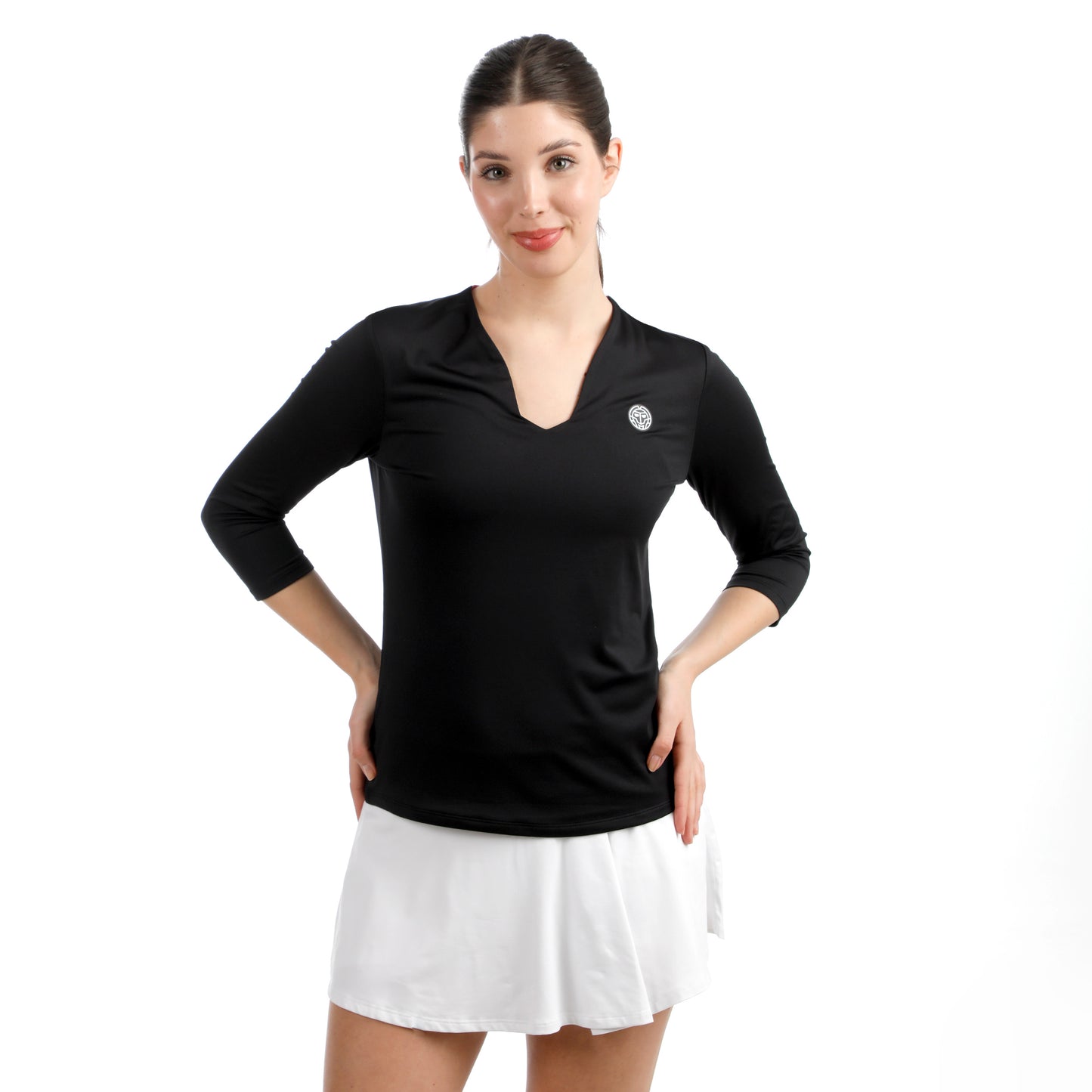 BIDI BADU Crew 2.0 V-Neck Långärmat Damer-svart
