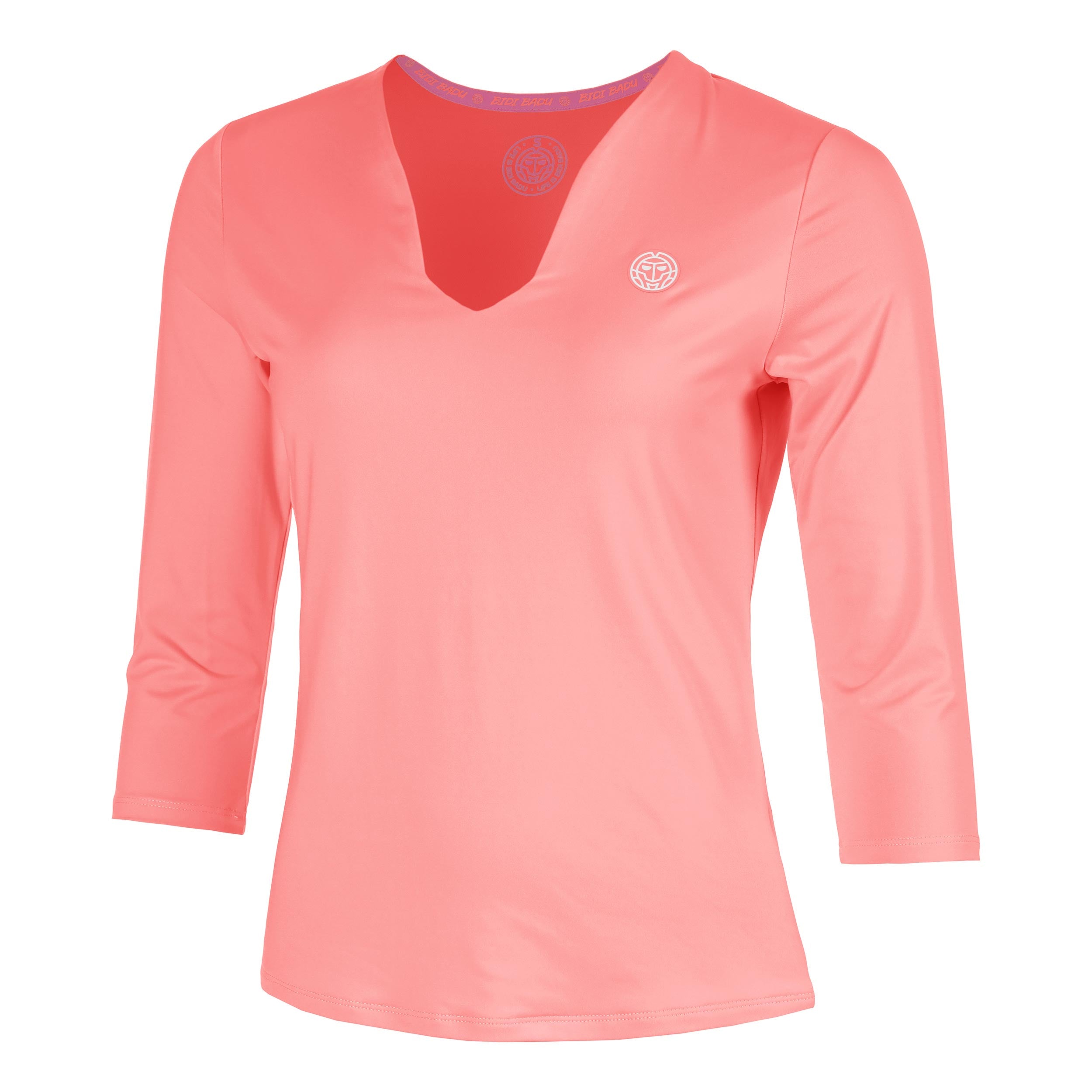 BIDI BADU Out of Control V-Neck Långärmat Damer-pink, vit