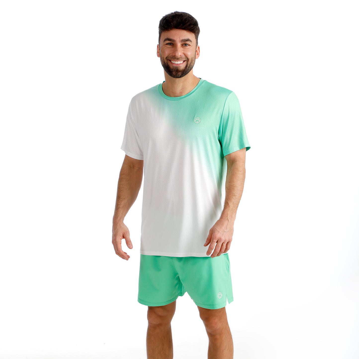 BIDI BADU Crew 2.0 T-shirt Herrar-grön, vit