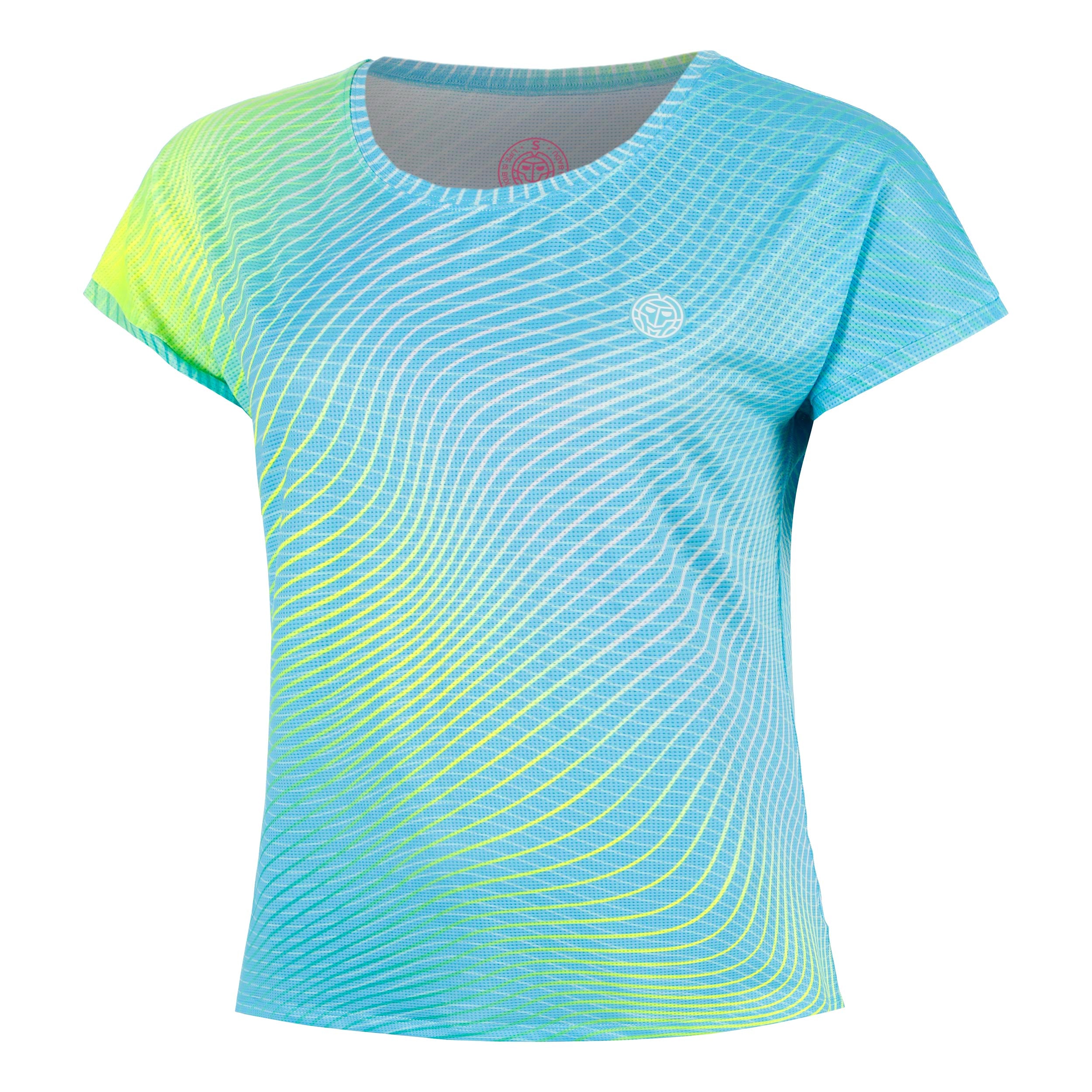 BIDI BADU Out of Control Capsleeve T-shirt Damer-ljusblå, neongul