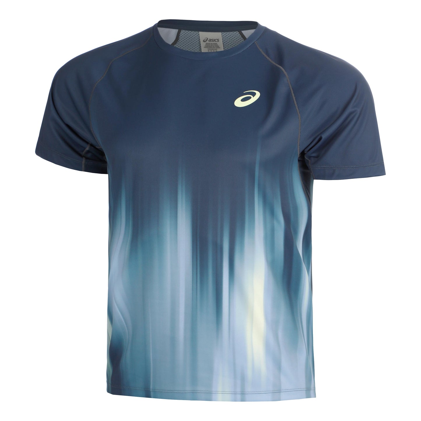 ASICS AOP T-shirt Herrar - mörkblå, lime