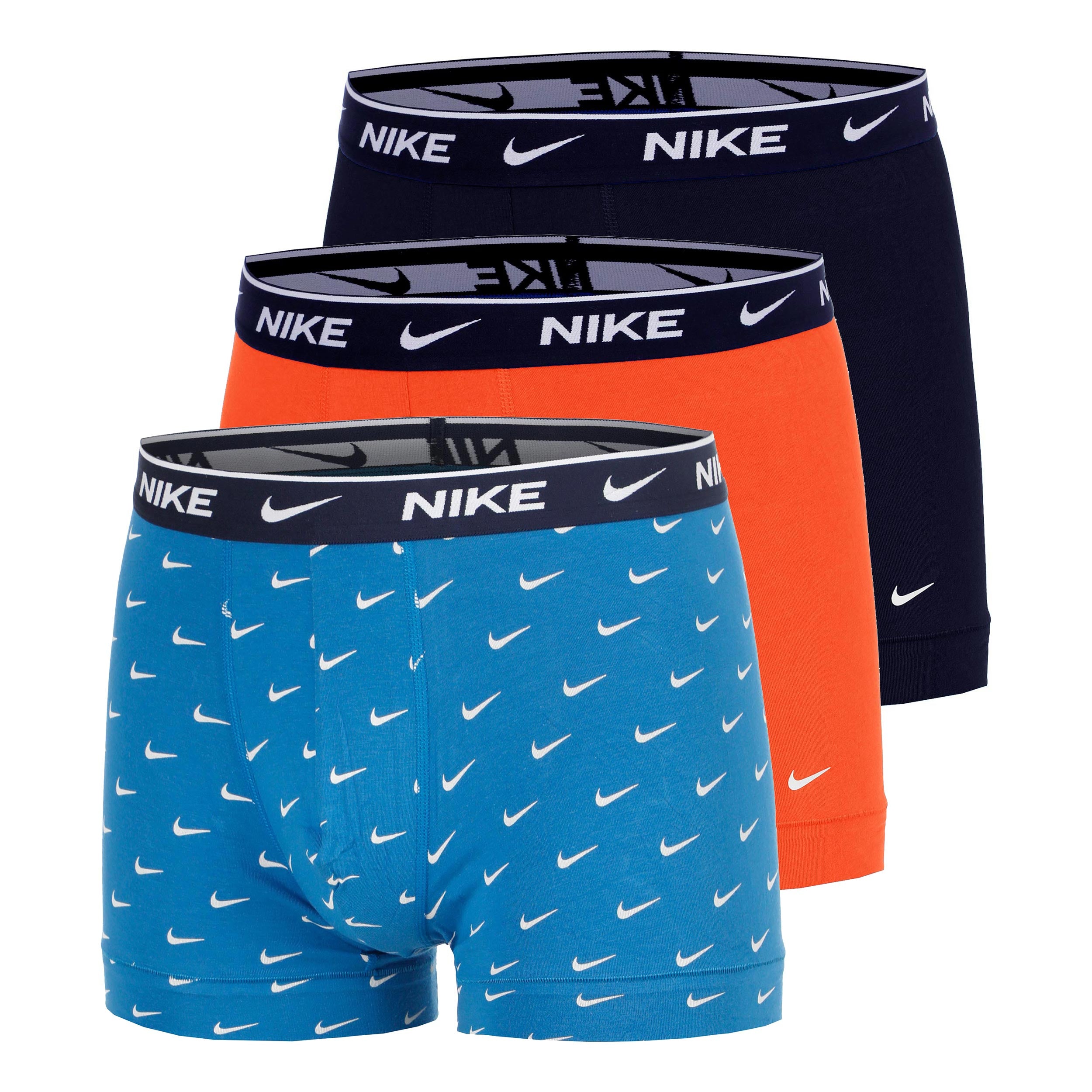 Nike Essential Cotton Stretch Trunk Boxershorts 3-pack Herrar - ljusblå, orange