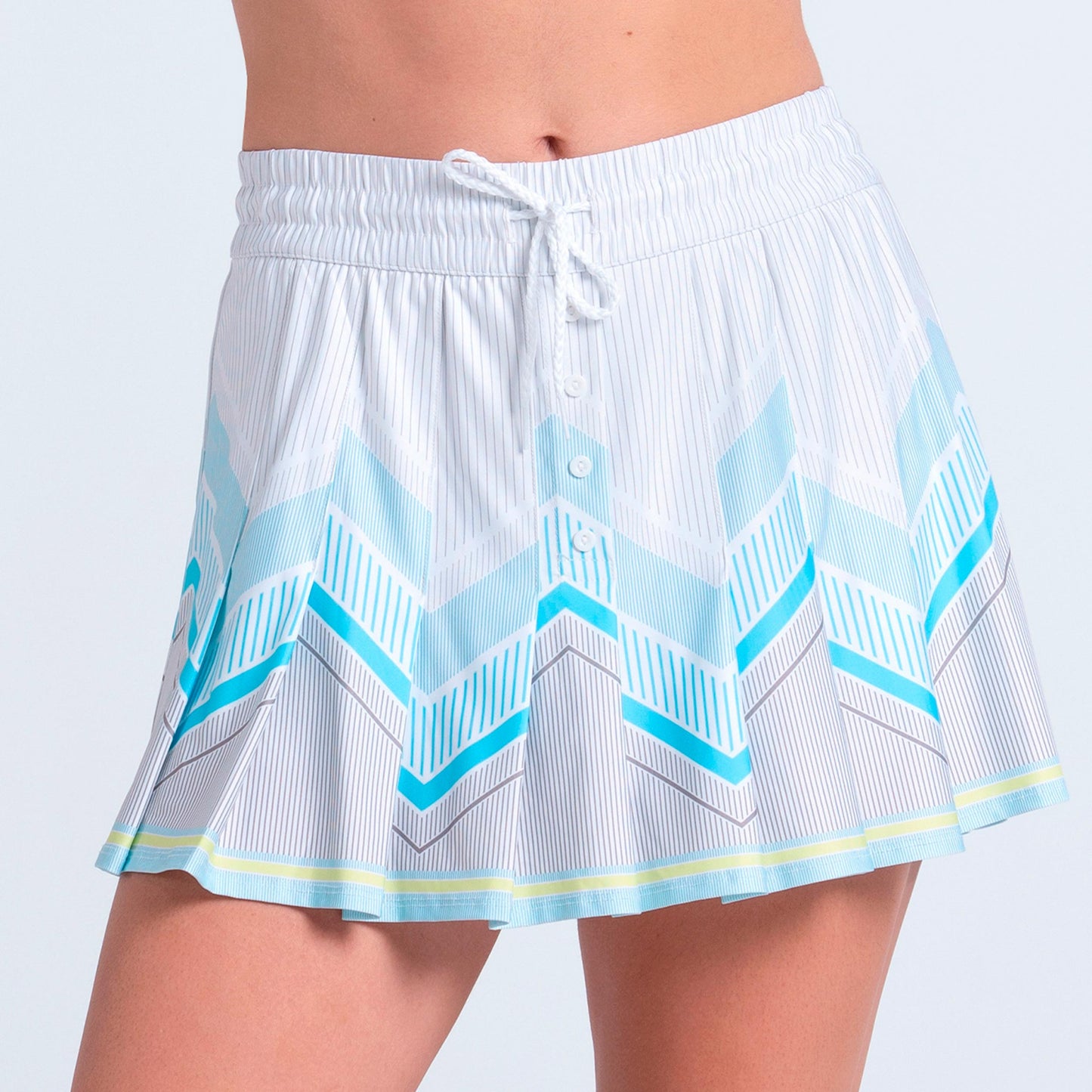 Lucky in Love High Waist Lavish Lane Kjol Damer - vit, flerfärgad