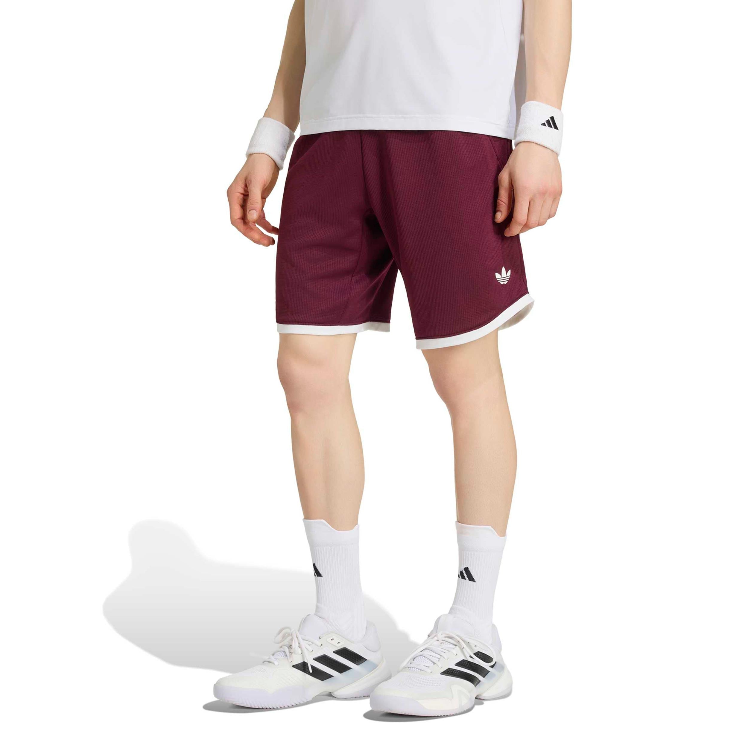 adidas Classics 9Inch Shorts Herrar - rött vin, vit