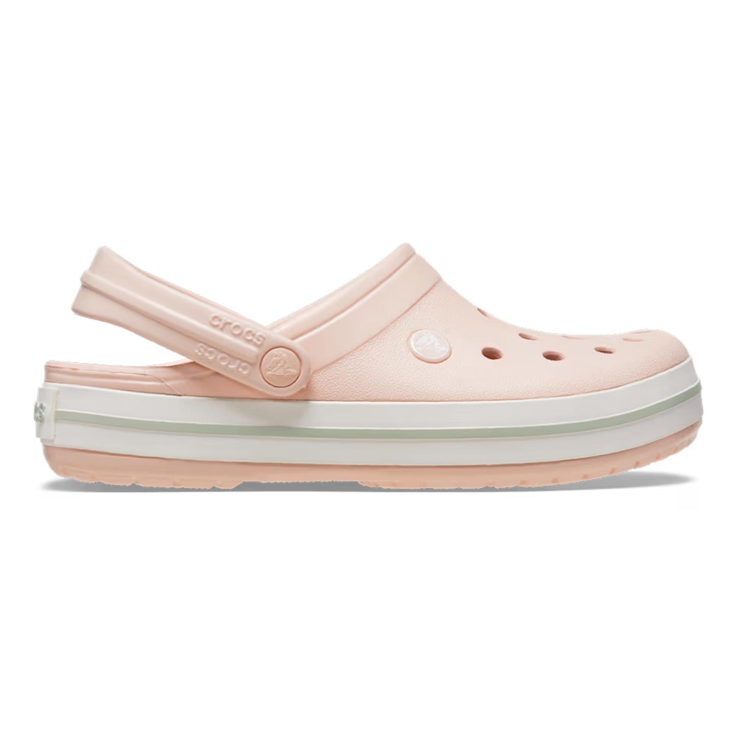 Crocs Crocband Clog Badtofflor Damer - rosa, vit