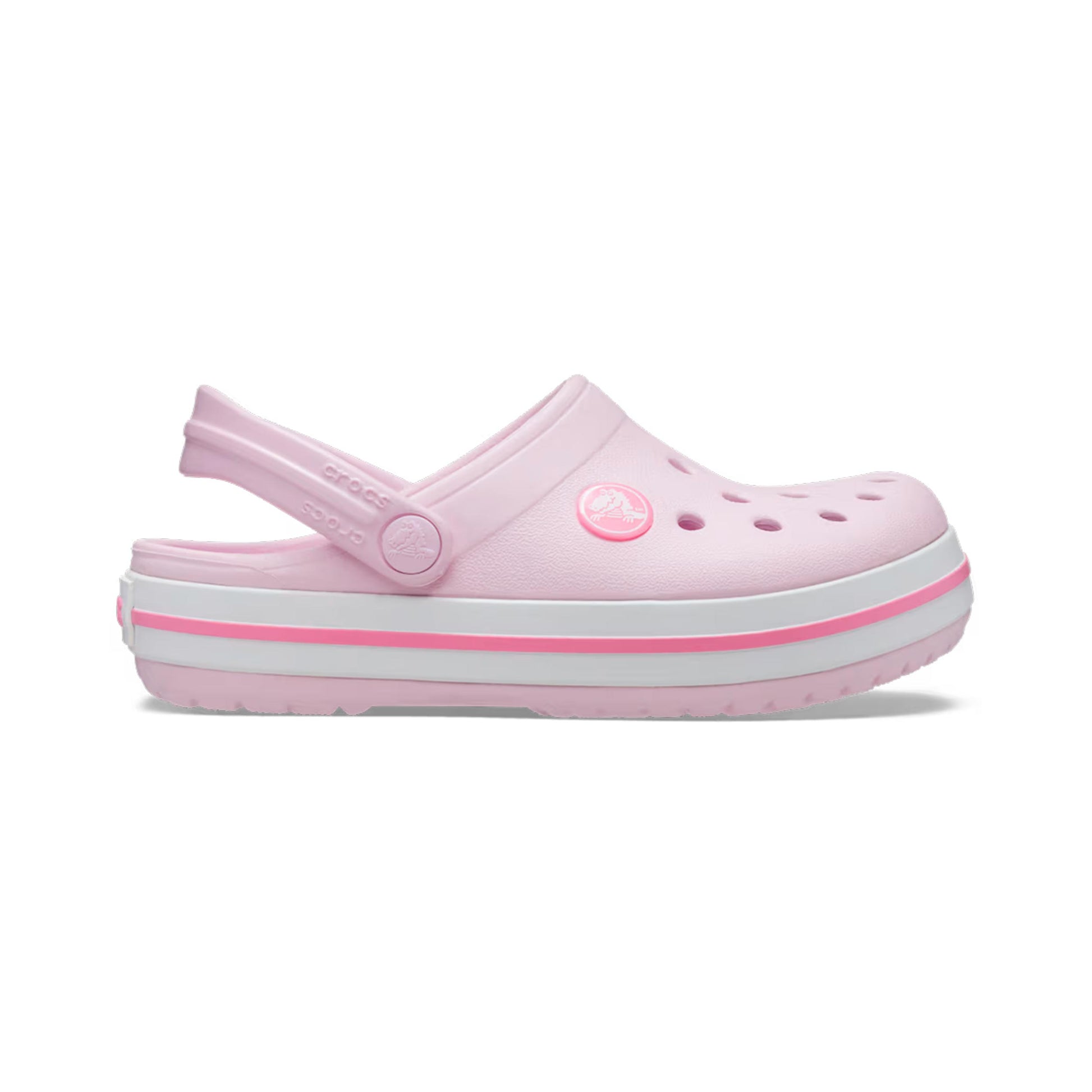 Crocs Crocband Clog Badtofflor Barn - rosa, vit