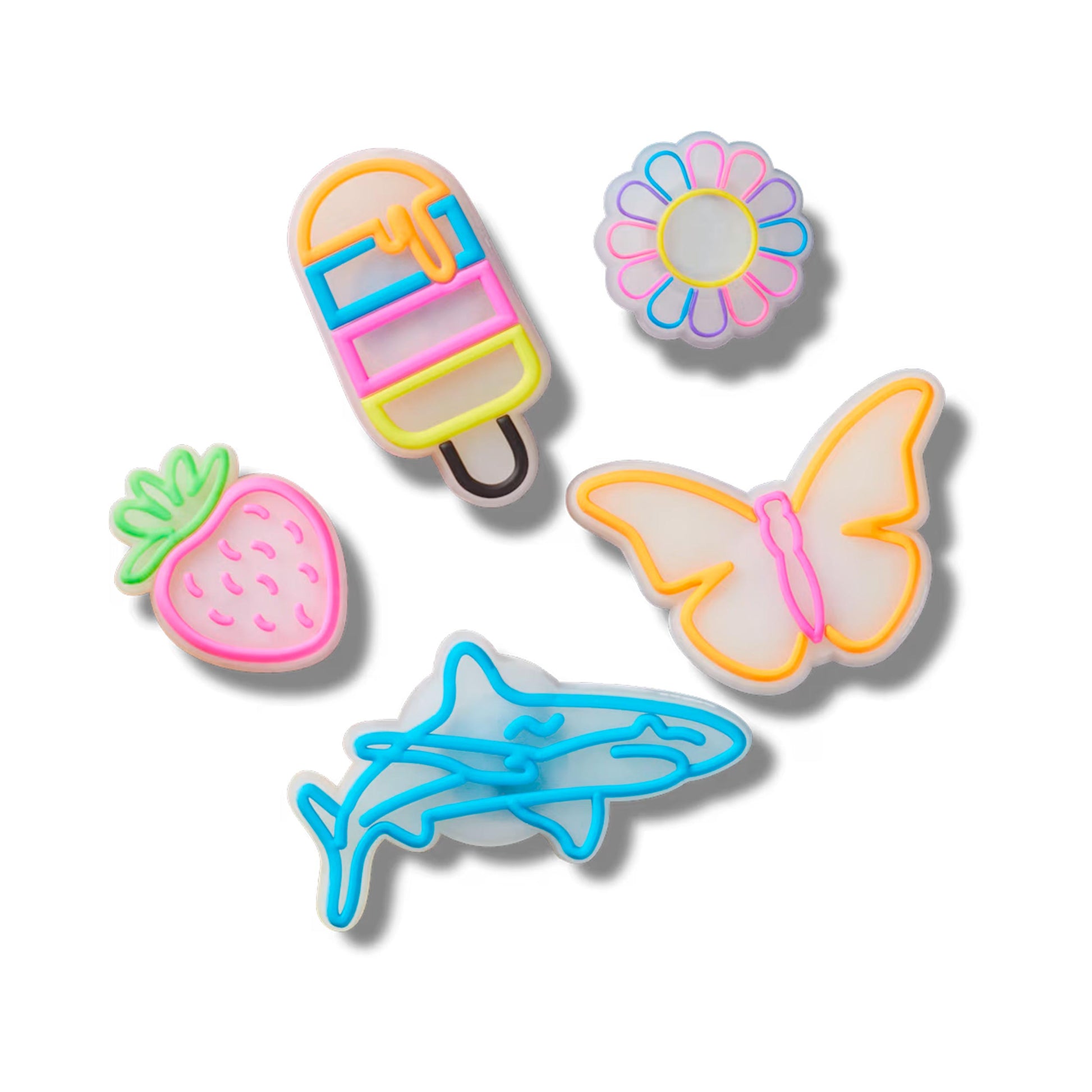 Crocs Lights Up Summer Sonstiges 5-pack Unisex - turkos, rosa