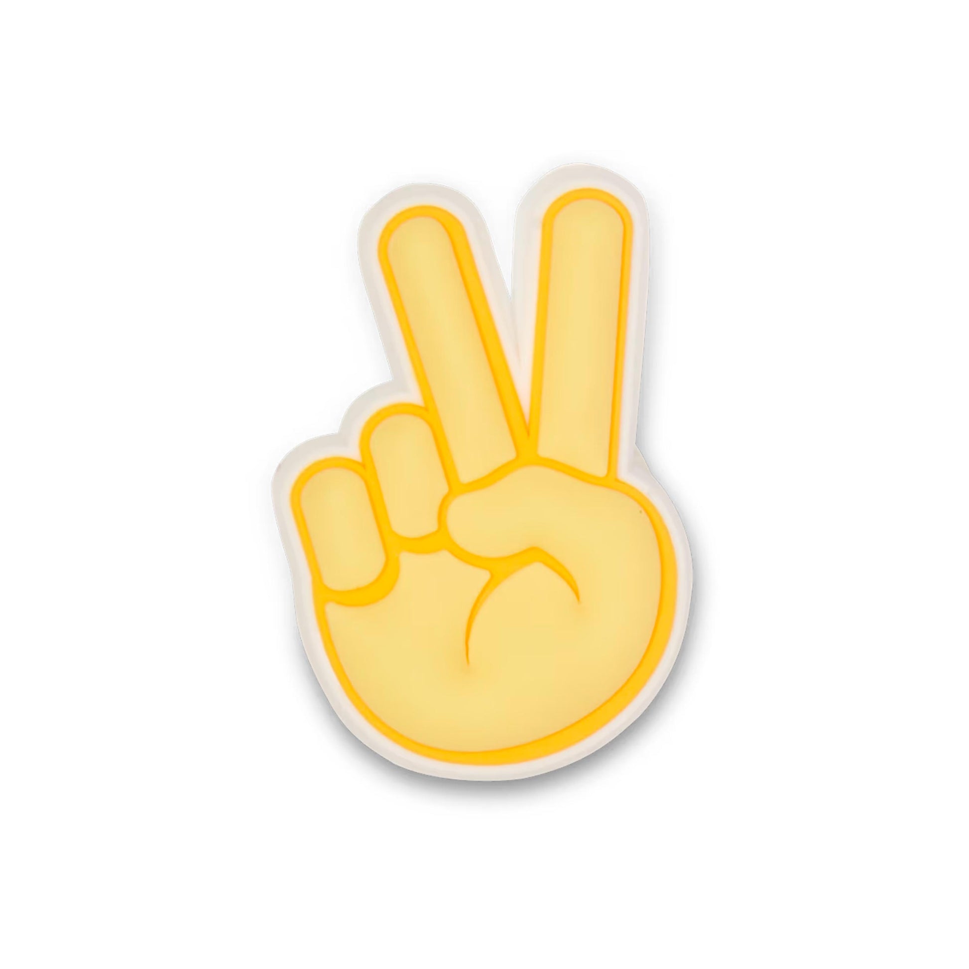 Crocs Peace Hand Sign Sonstiges Unisex - gul, vit