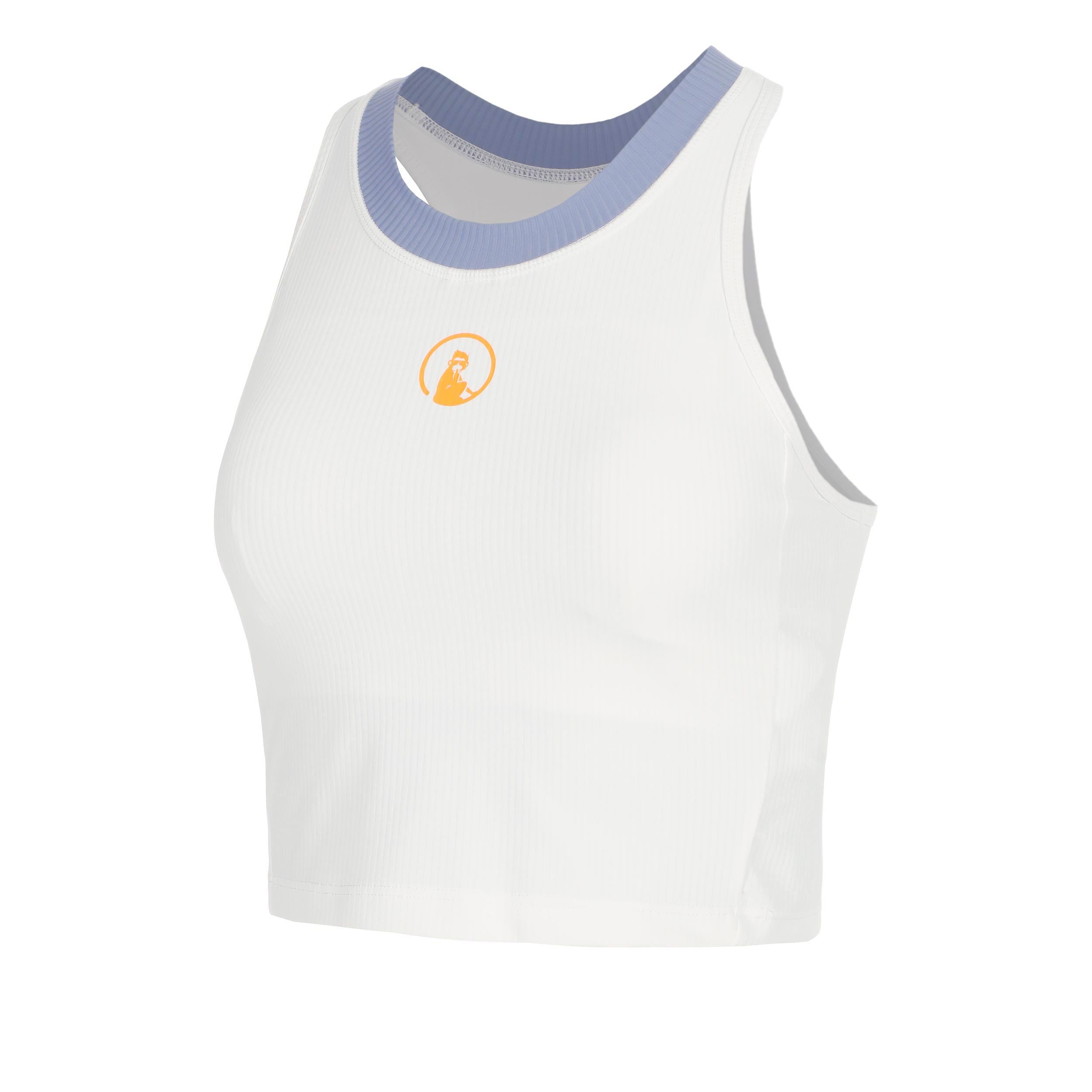 Quiet Please Glow Rib Crop Linne Damer - creme