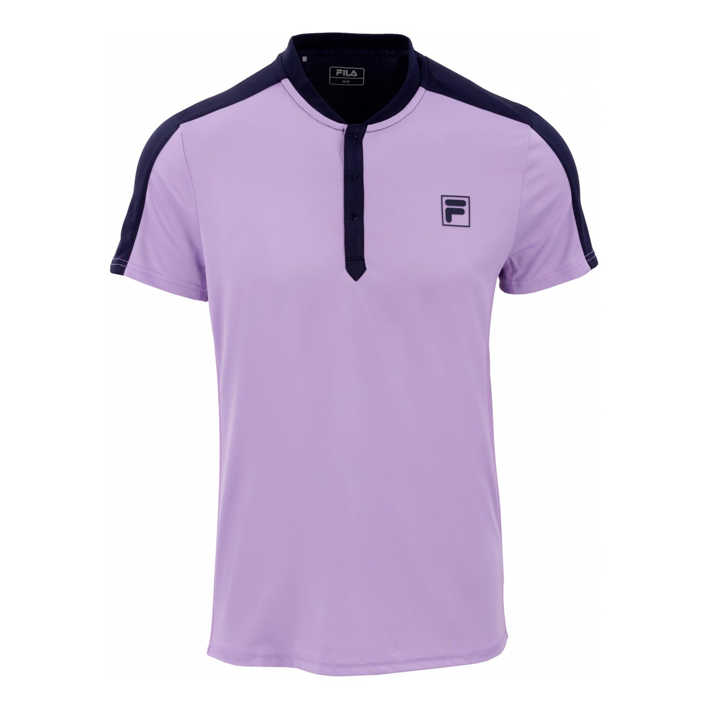 Fila Henley Taavi T-shirt Herrar - syrén, mörkblå