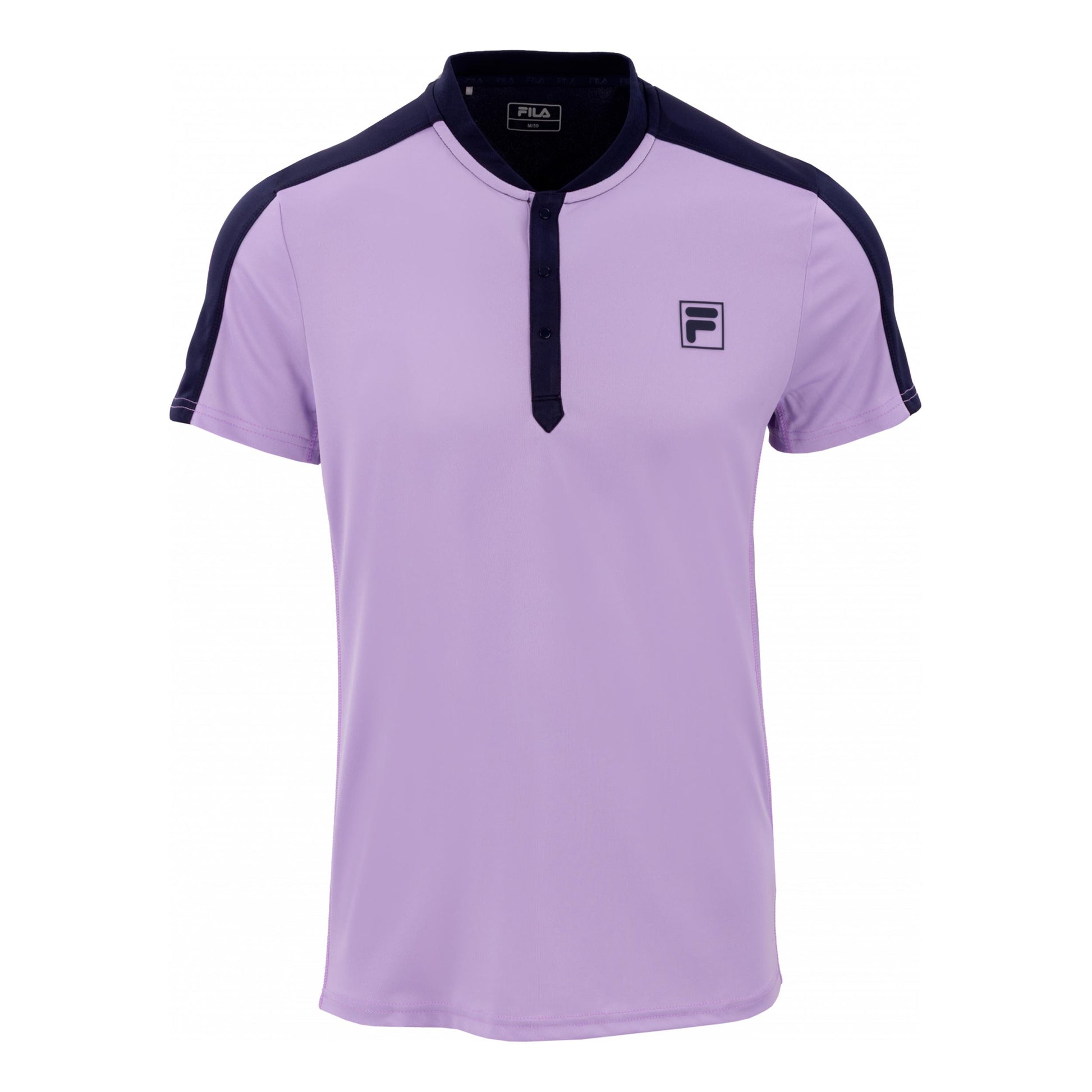 Fila Henley Taavi T-shirt Herrar - syrén, mörkblå