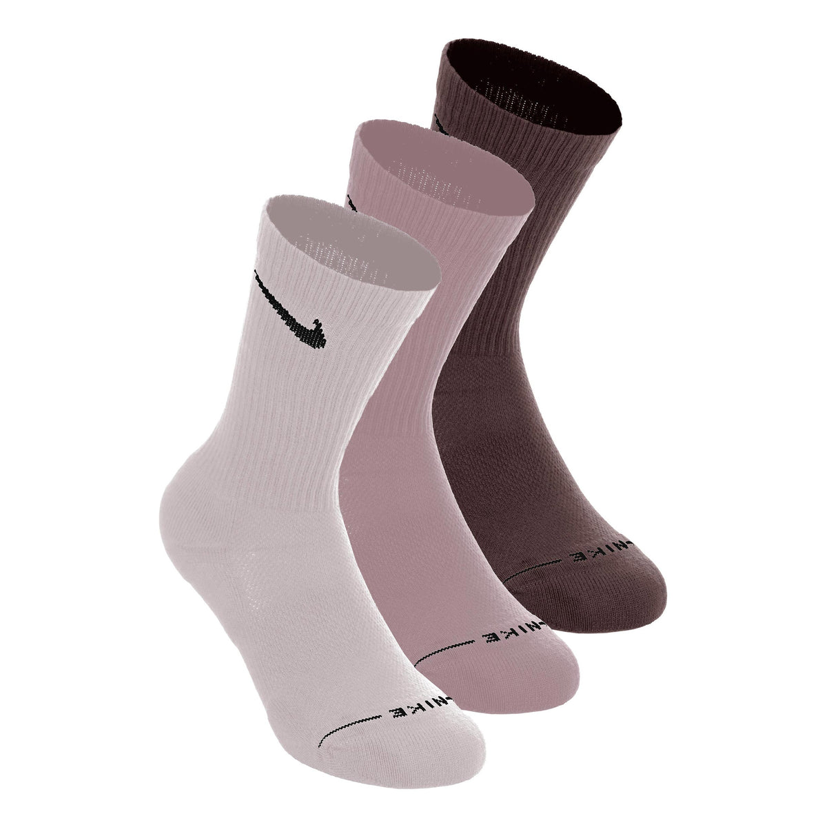Nike Crew Tennisstrumpor 3-pack Unisex - creme, gammal rosa