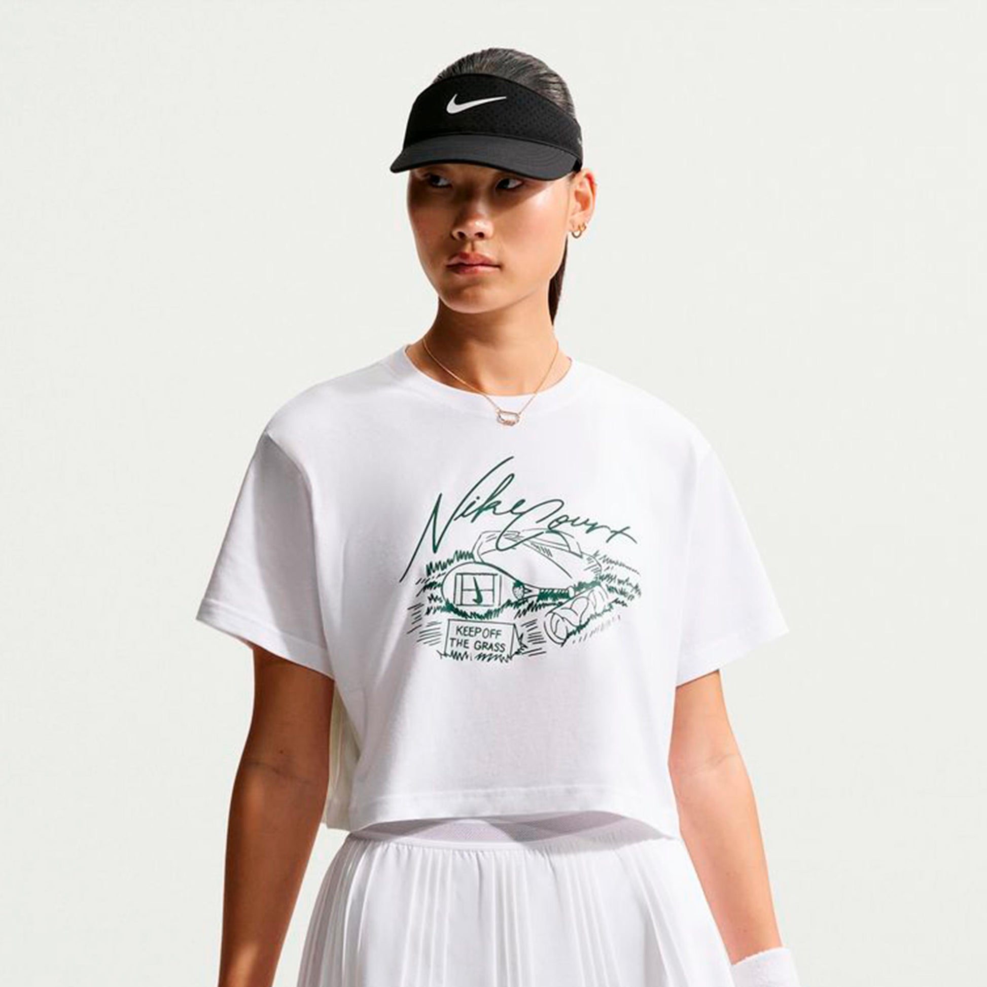 Nike Slam Crop T-shirt Damer - vit