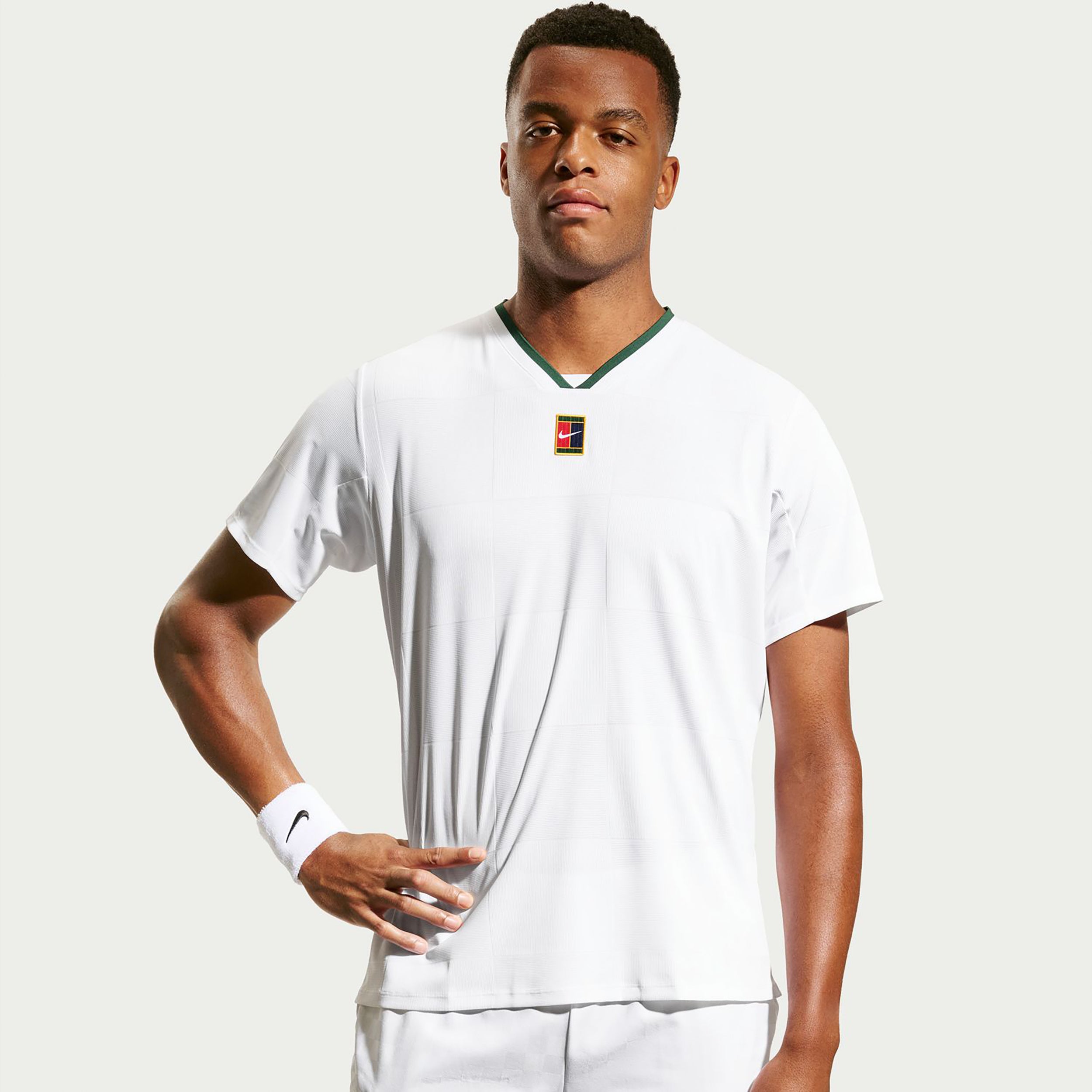 Nike Court Dri-Fit Advantage Slam T-shirt Herrar - vit, grön