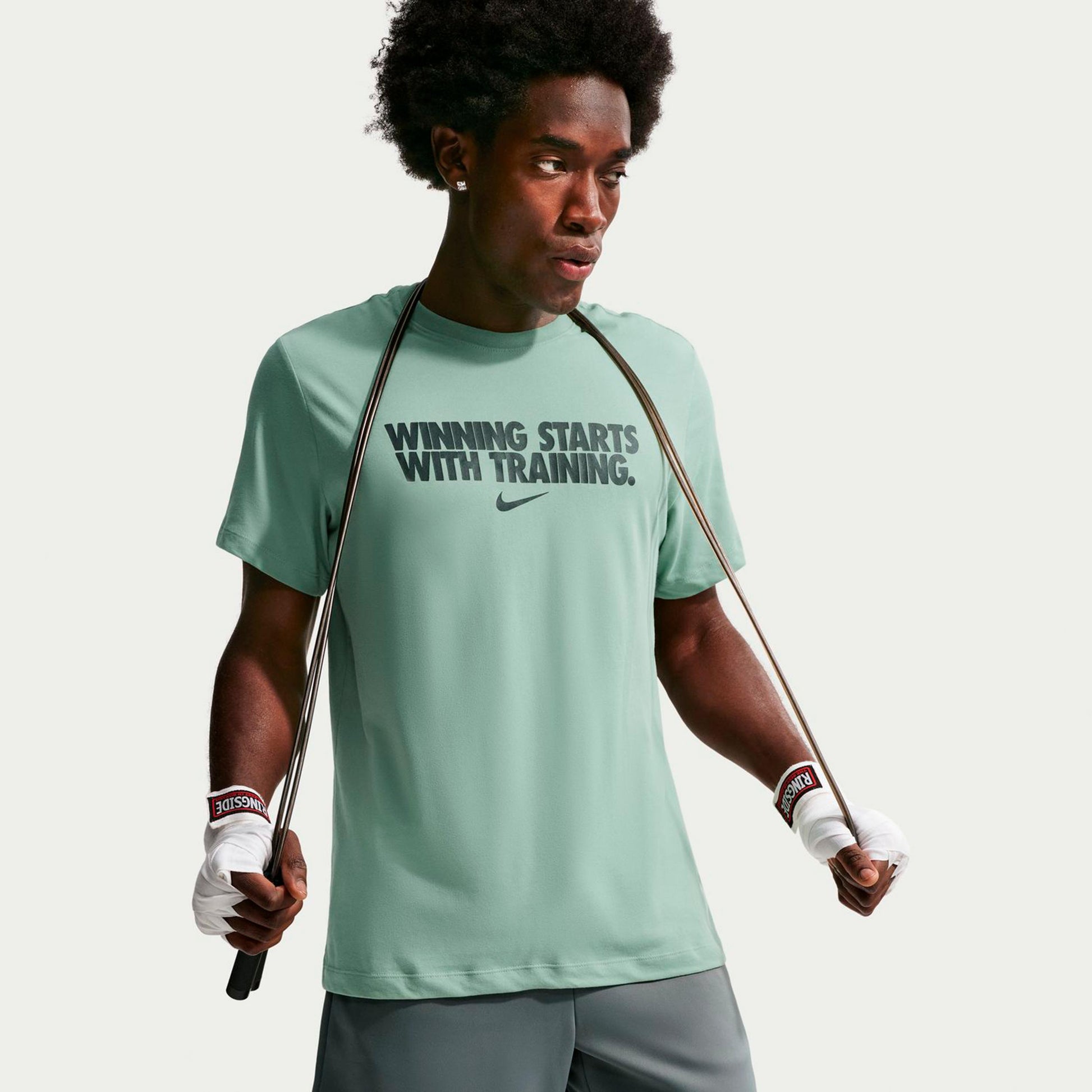 Nike Dri-Fit Winning T-shirt Herrar - grågrön, grå