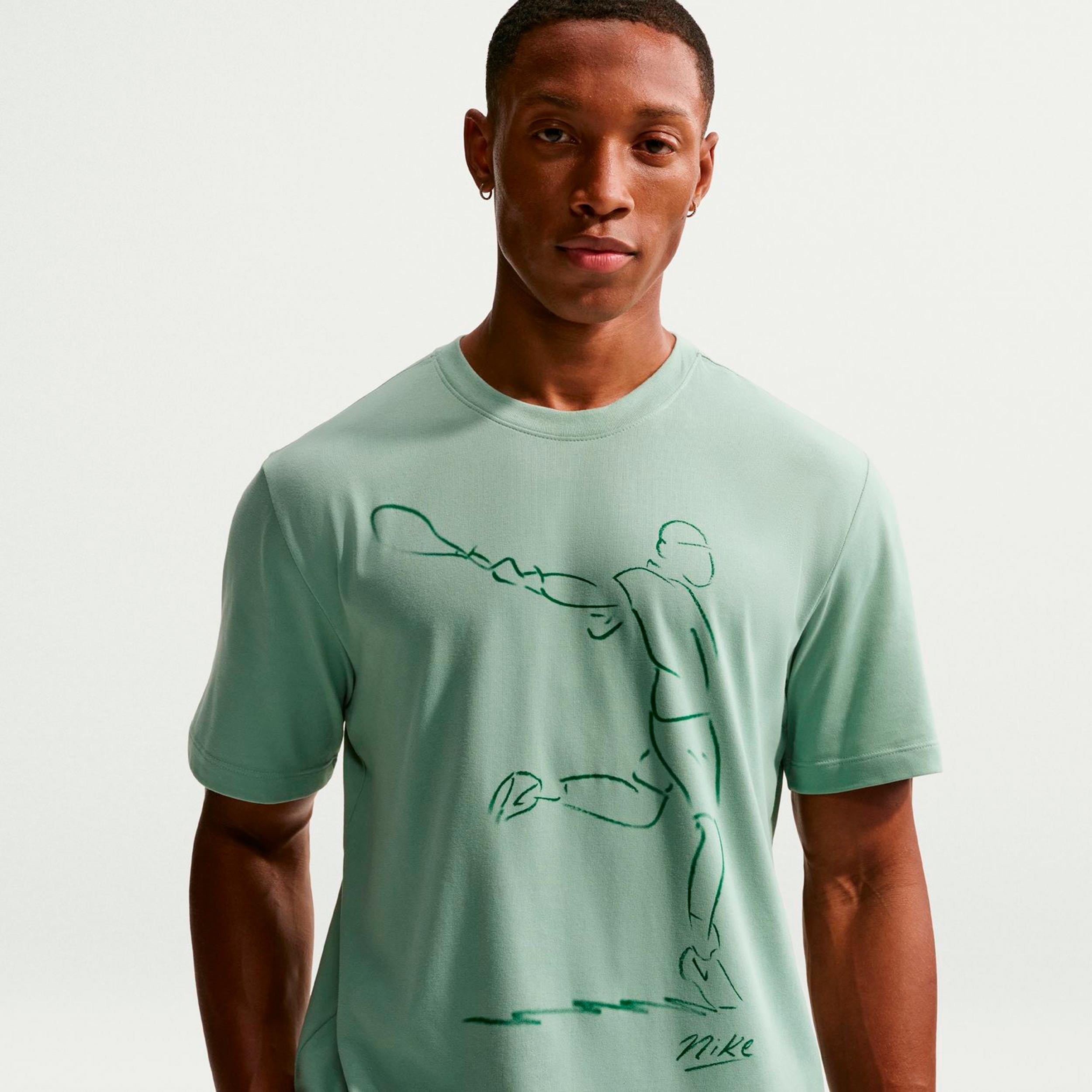 Nike Court Dri-Fit T-shirt Herrar - grågrön