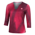 Freeze Out V-Neck Printed  Långärmat Damer - mörkröd