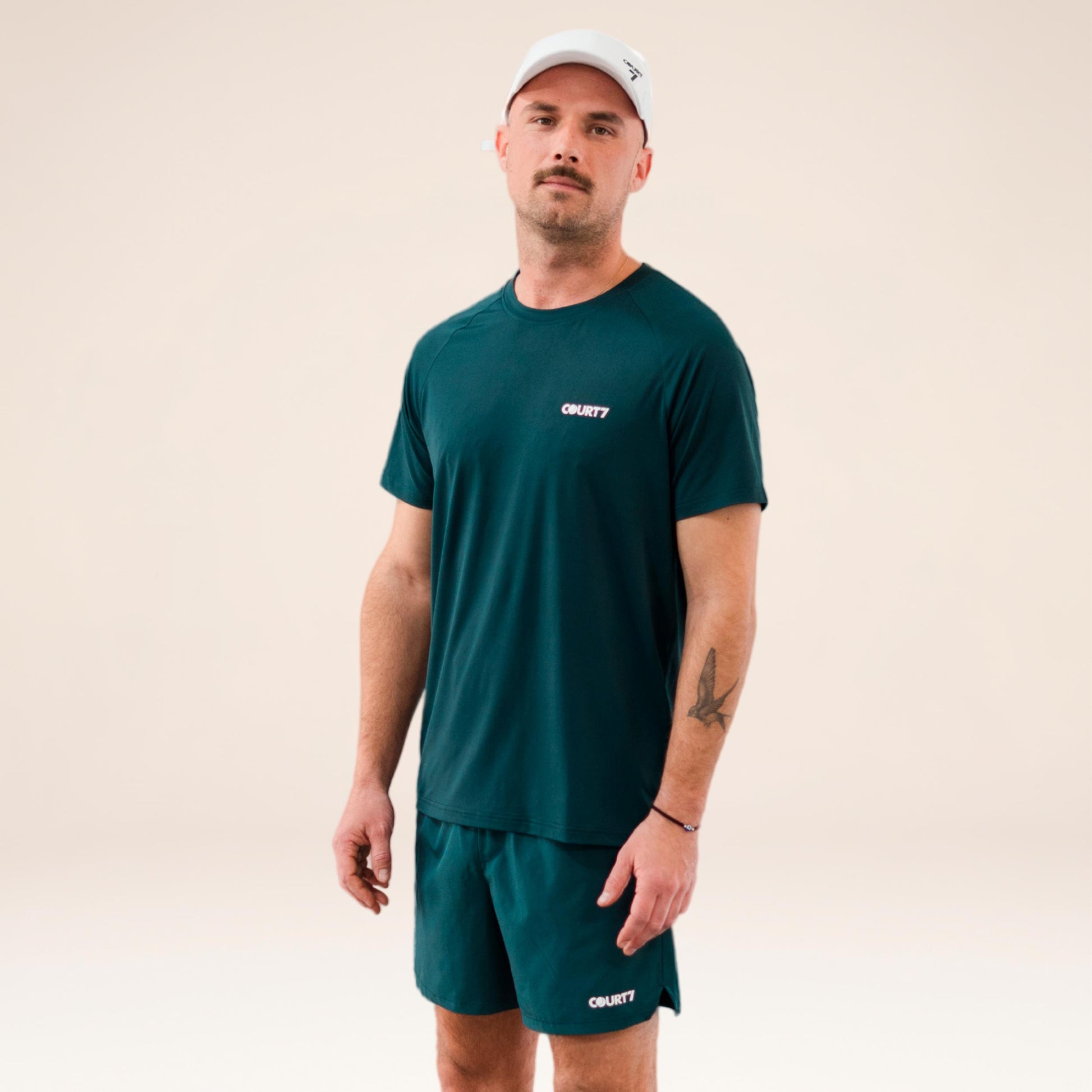 COURT7 Performance Solid T-shirt Herrar - mörkgrön