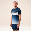 Performance Gradient Stripe T-shirt Herrar - blå