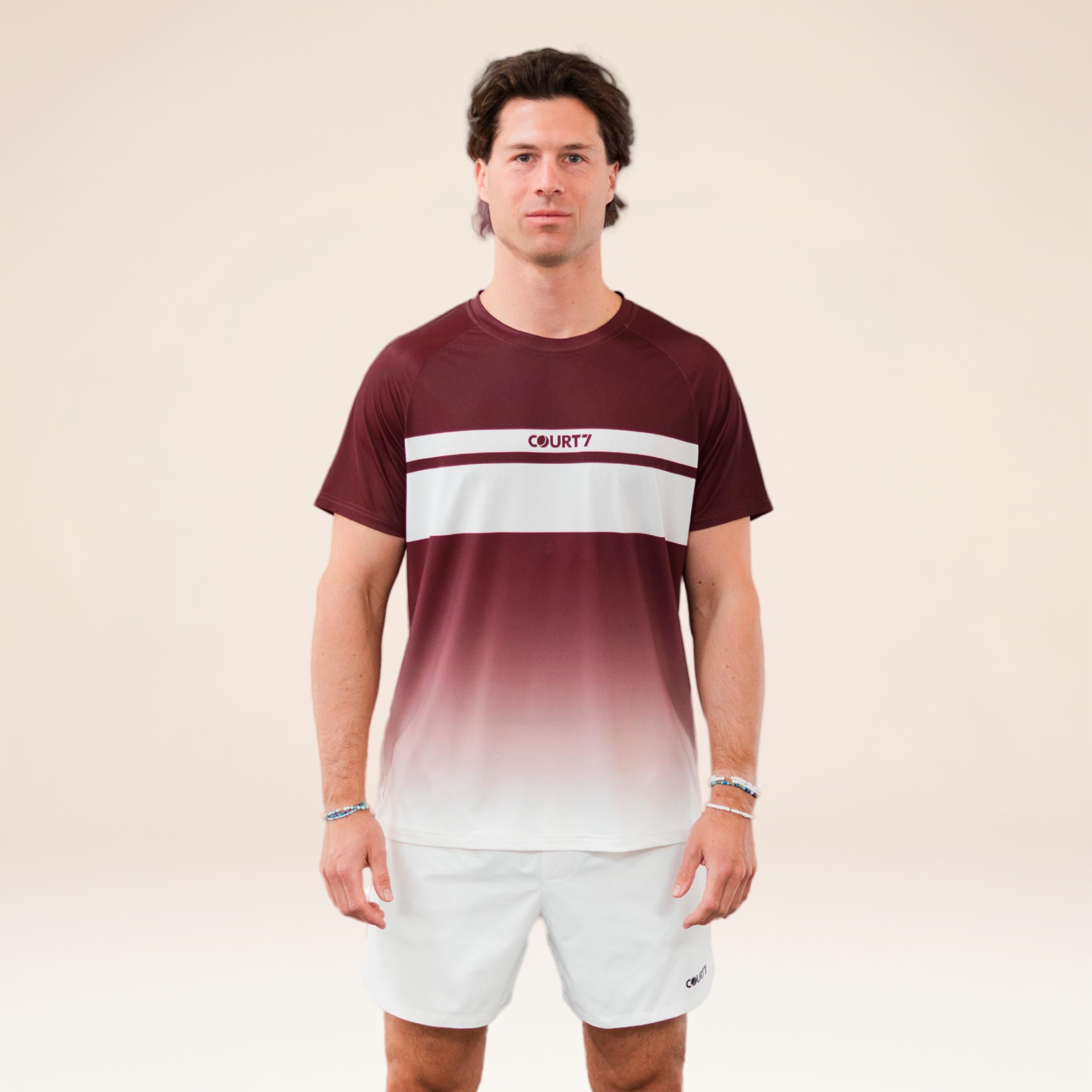 COURT7 Performance Gradient Stripe T-shirt Herrar - röd