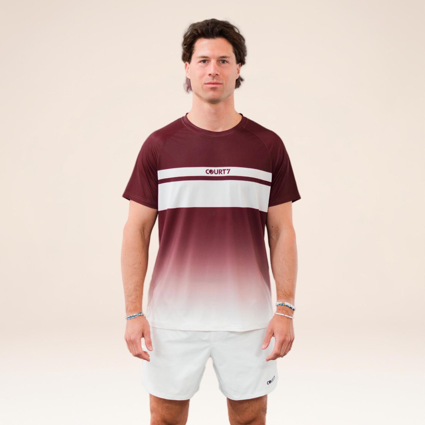 COURT7 Performance Gradient Stripe T-shirt Herrar - röd