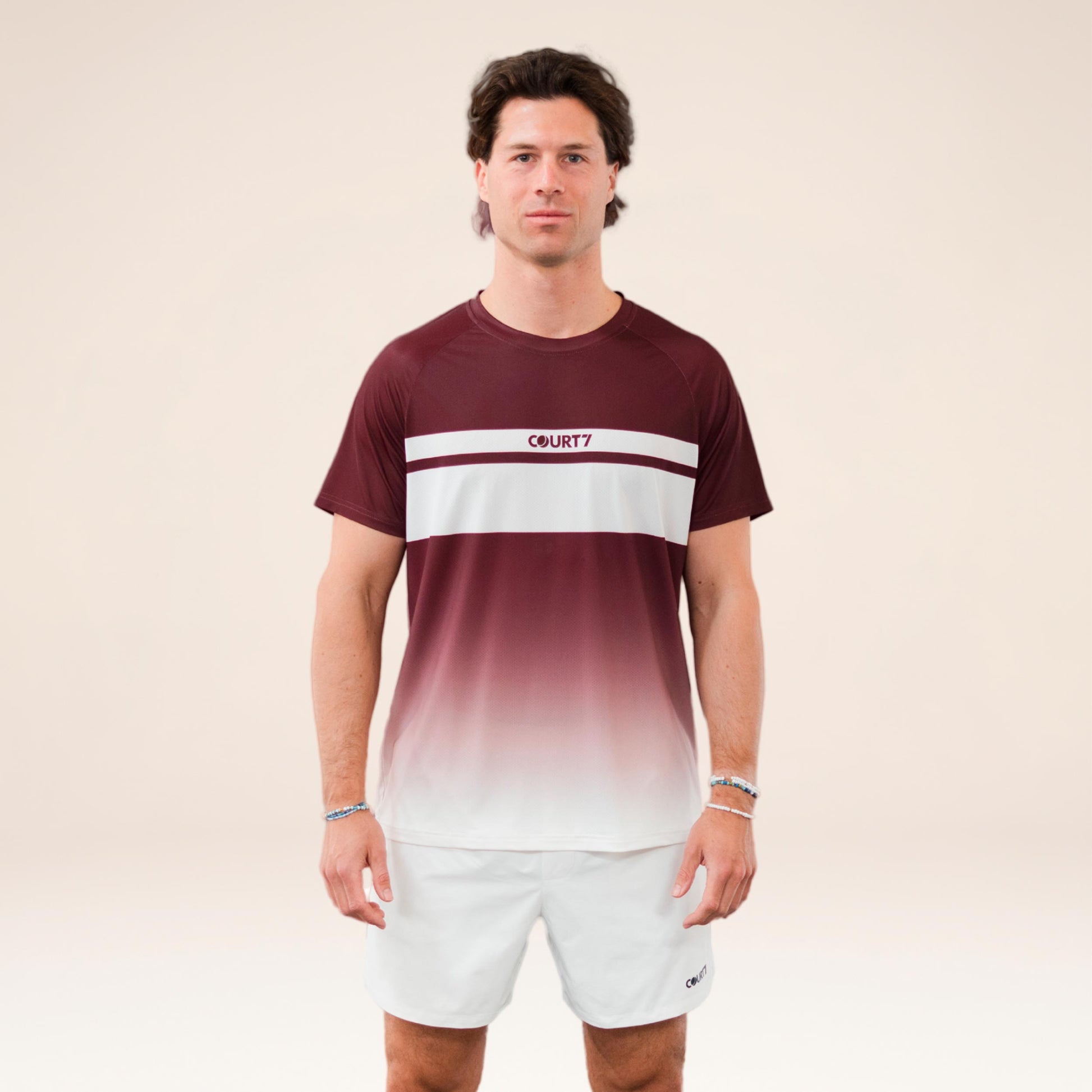COURT7 Performance Gradient Stripe T-shirt Herrar - röd