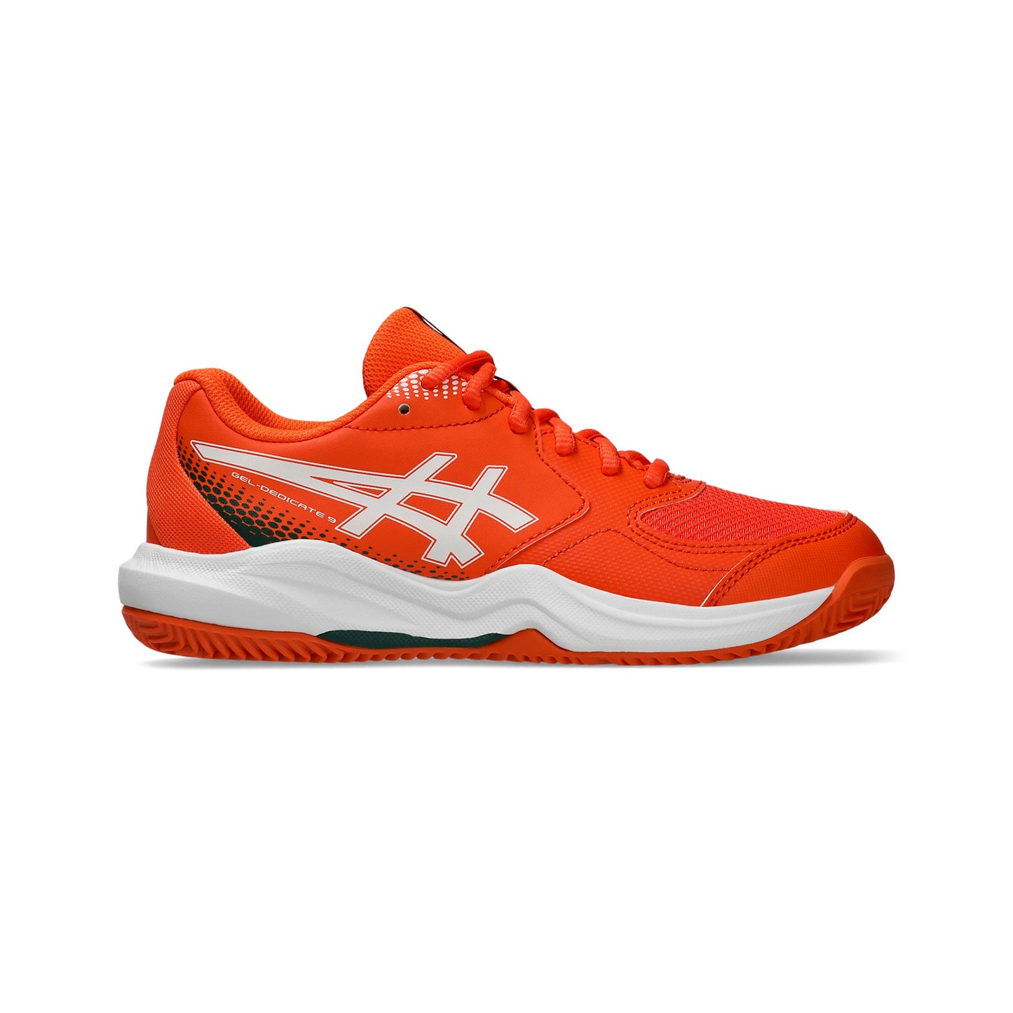 ASICS Gel-Dedicate 9 GS Padelsko Barn - neonorange, vit