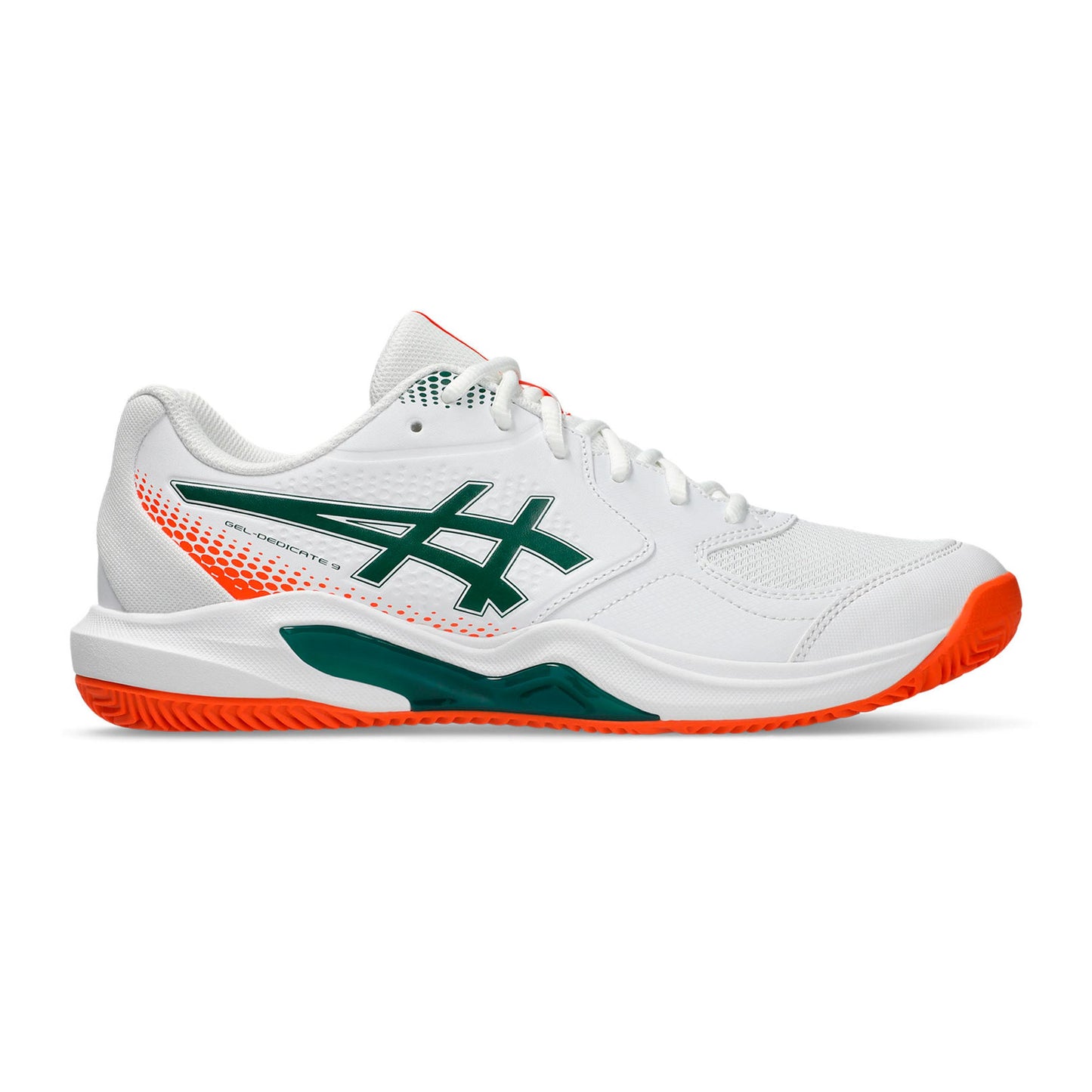ASICS Gel-Dedicate 9 Padelsko Herrar - vit, neonorange