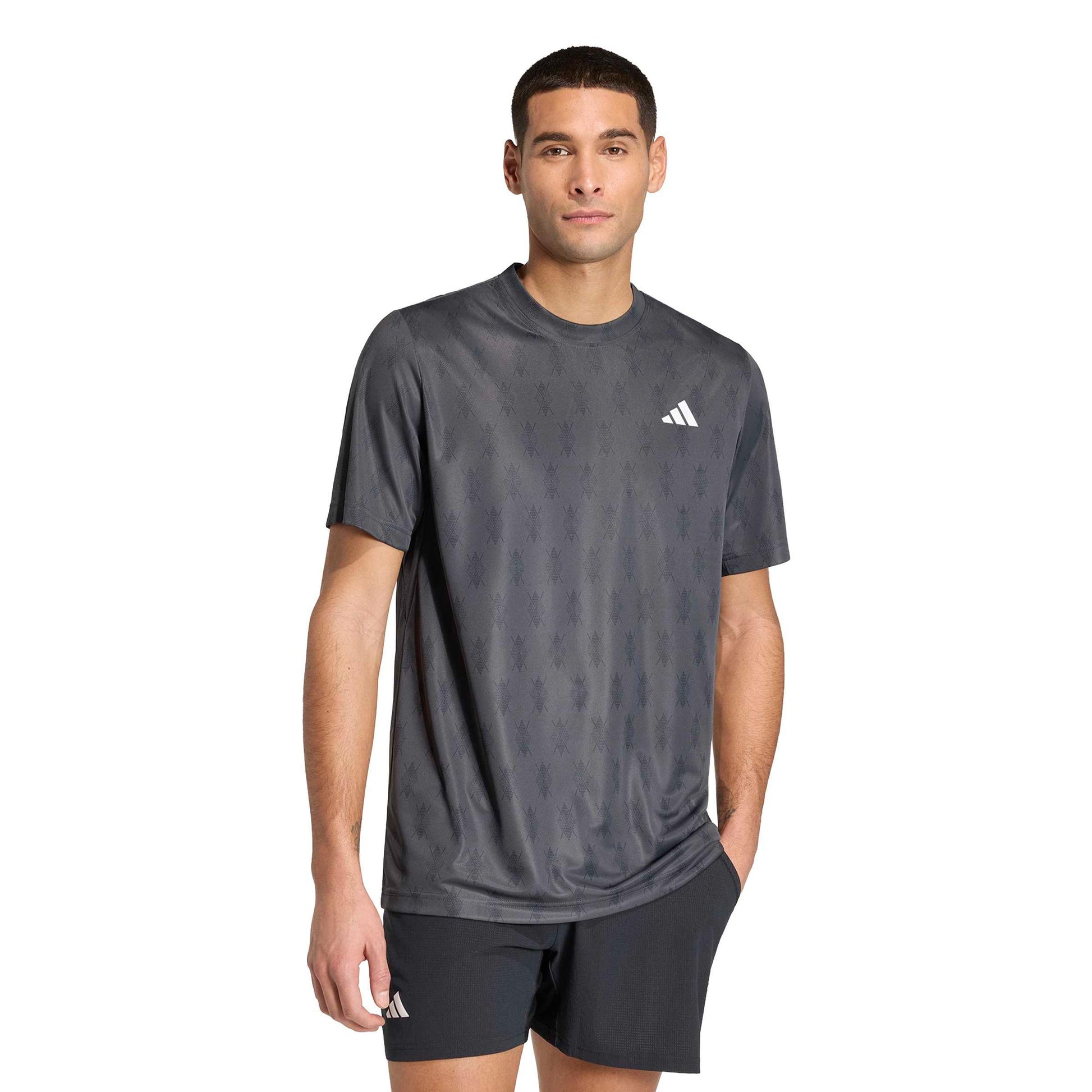 adidas Club Graphic T-shirt Herrar - mörkgrå