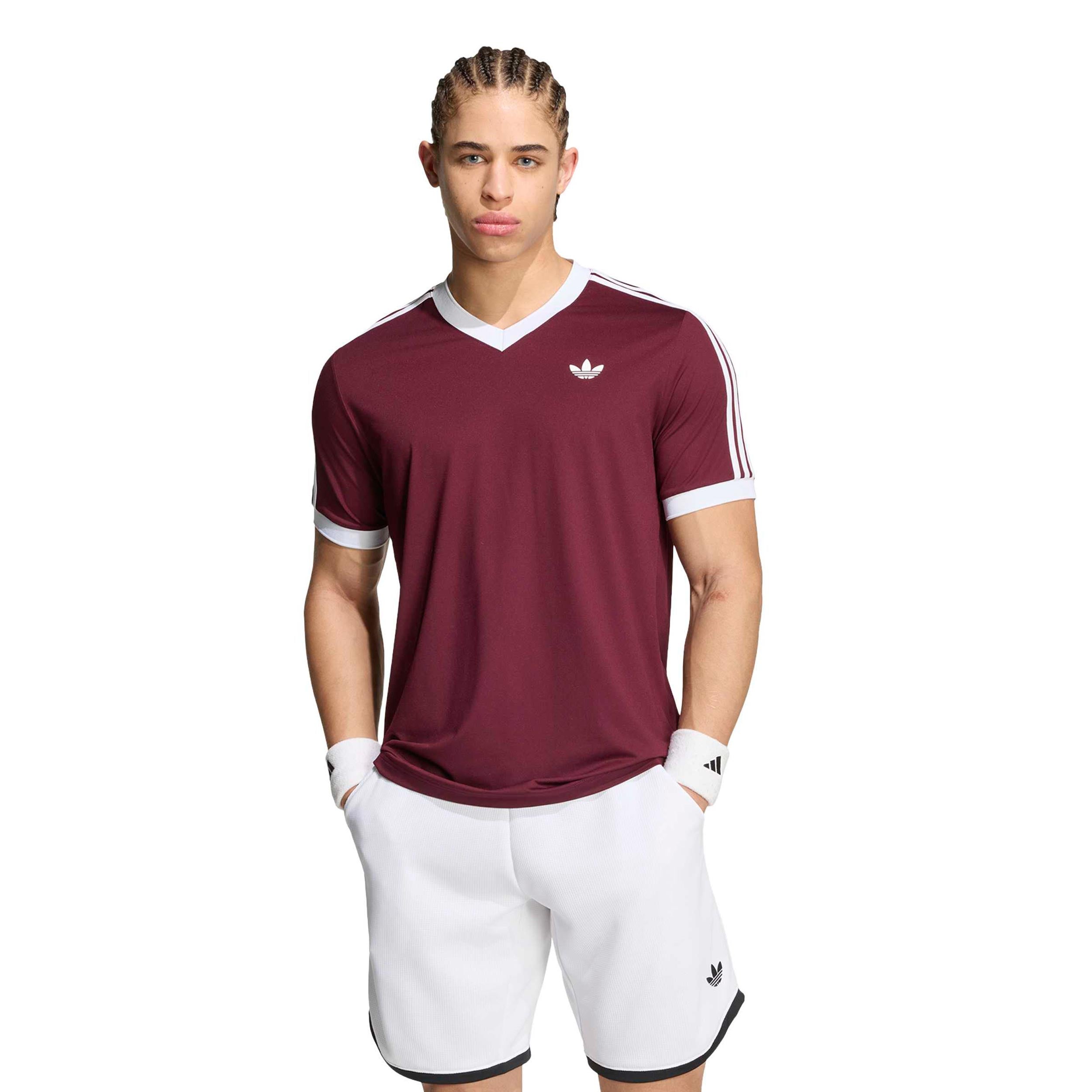 adidas Classics T-shirt Herrar - rött vin, vit