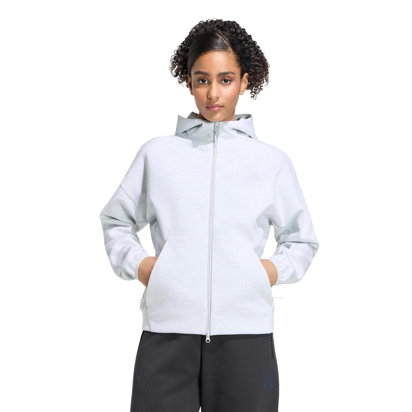 adidas Z.N.E. Sweat-jacka Damer - ljusgrå