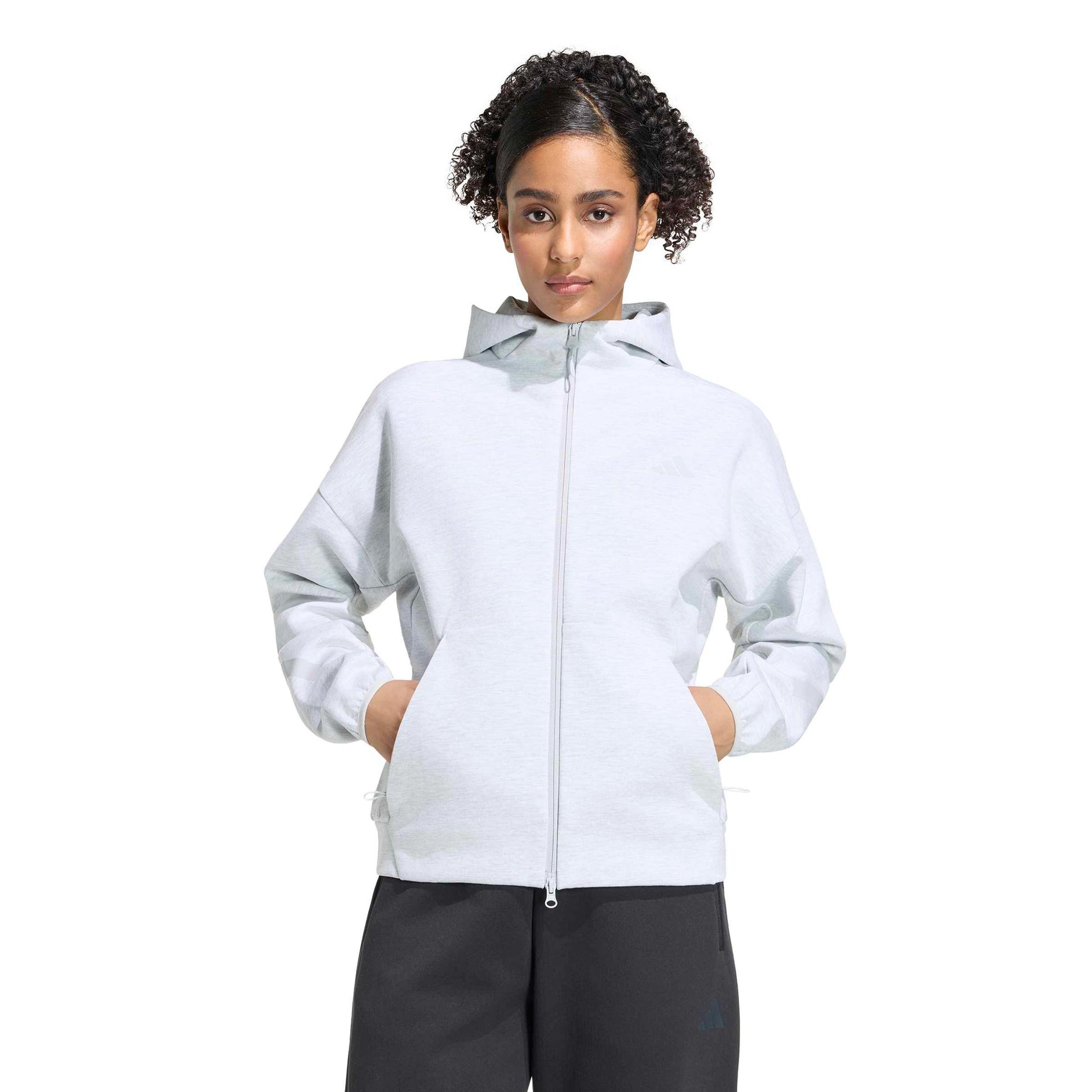 adidas Z.N.E. Sweat-jacka Damer - ljusgrå