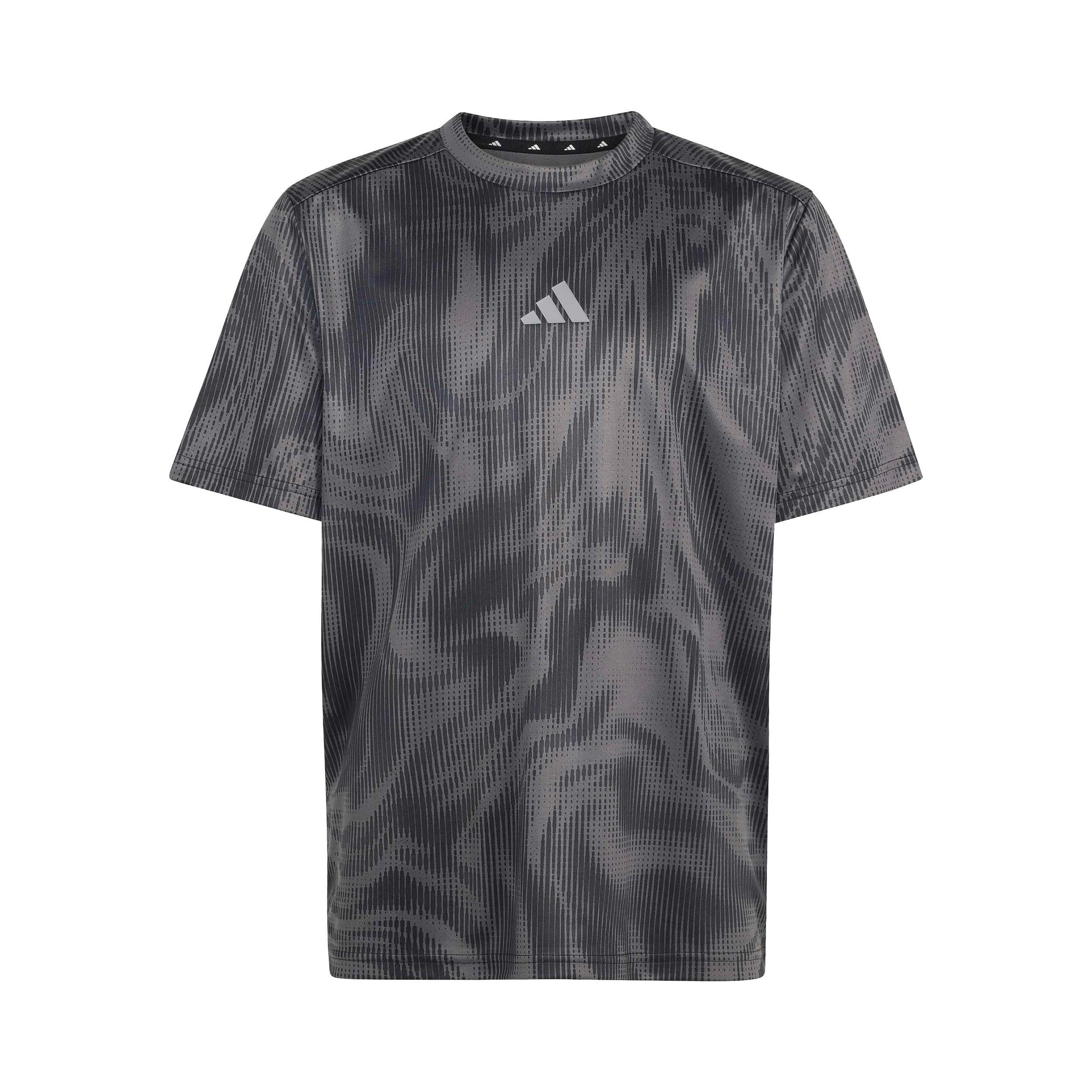 adidas Allover Graphik T-shirt Barn - mörkgrå, svart