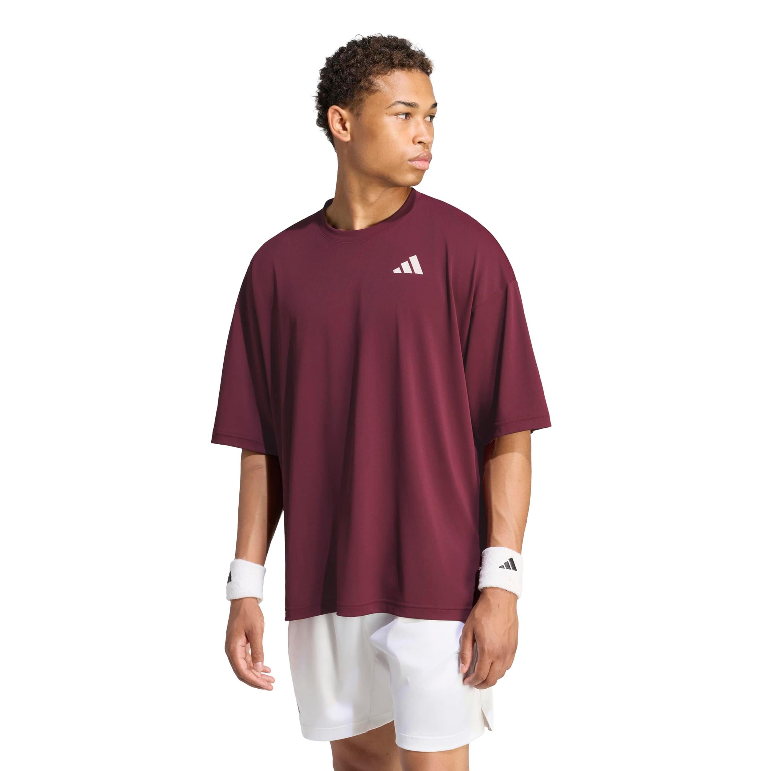 adidas Oversized T-shirt Herrar - rött vin