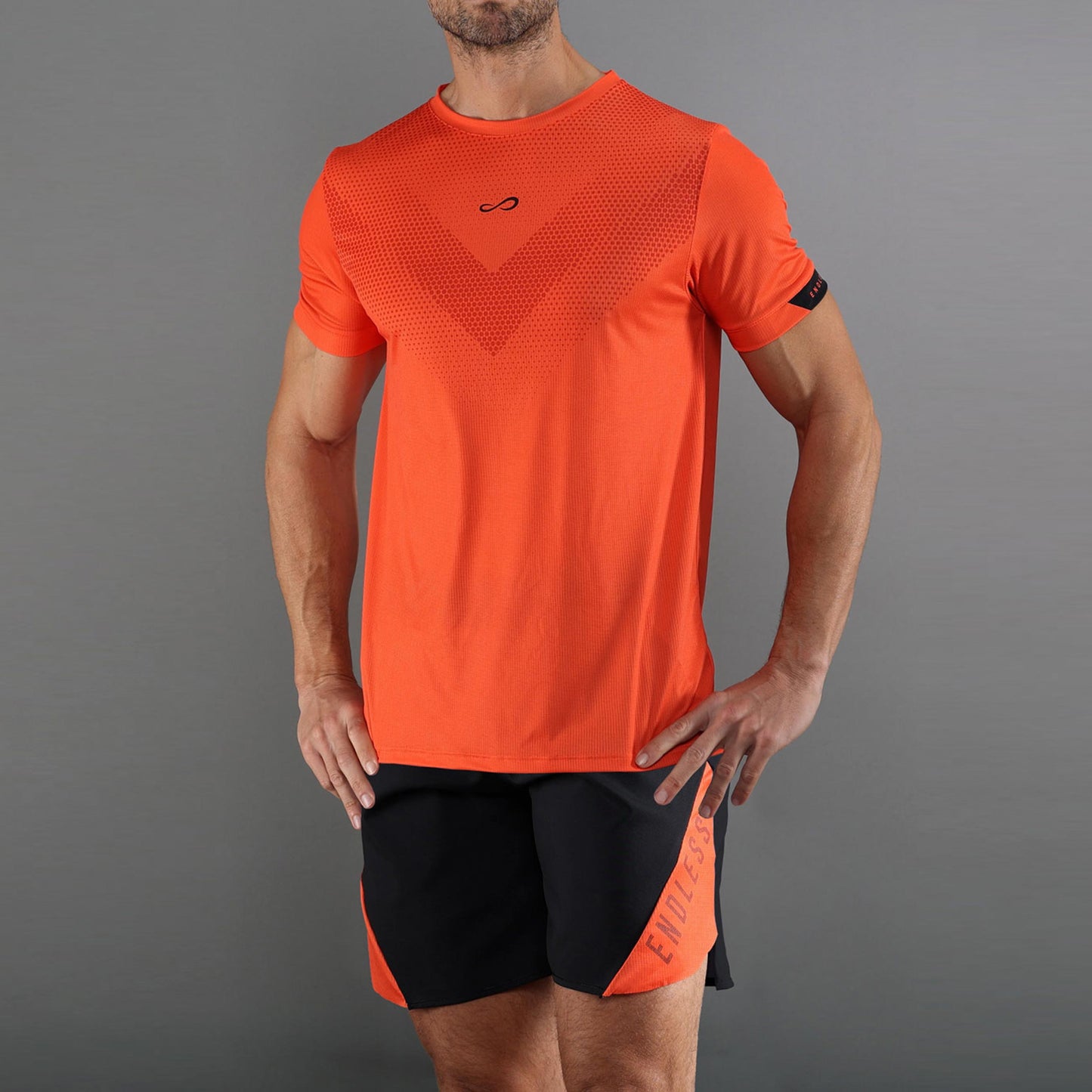 Endless ACE PEAK T-shirt Herrar - orange, svart