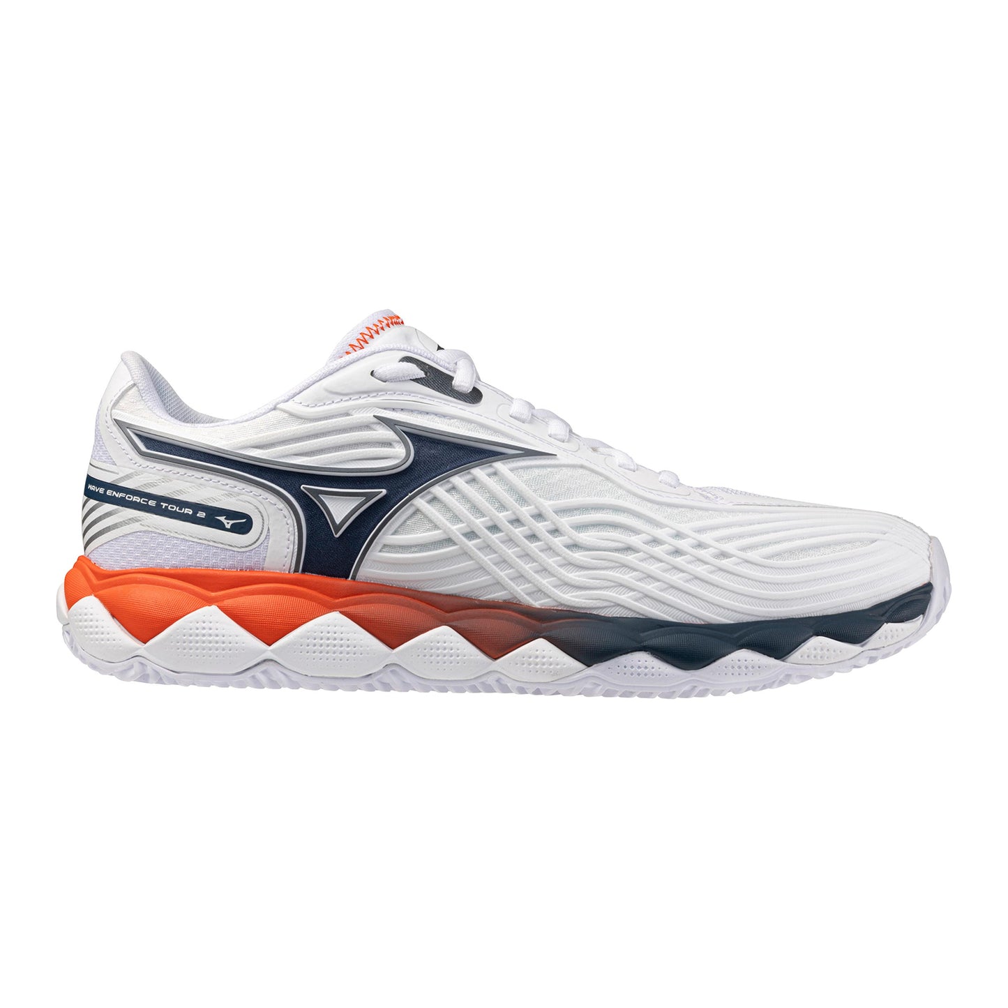 Mizuno Wave Enforce Tour 2 Sko för grus Herrar - vit, blå