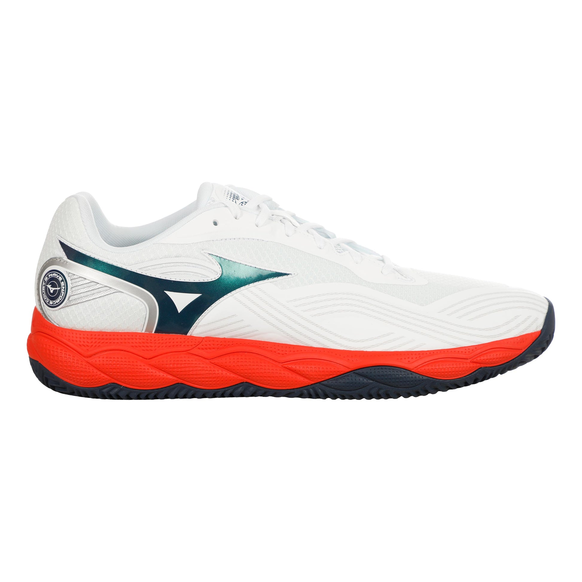 Mizuno Wave Enforce Court 2 Sko för grus Herrar - vit, blå