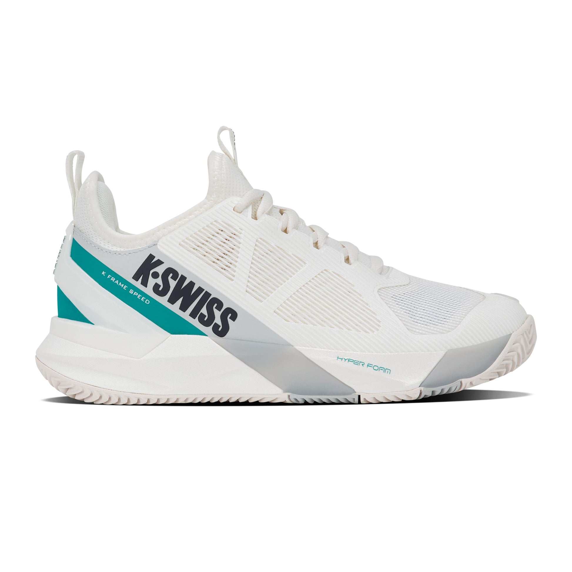 K-Swiss K-Frame Speed Sko för grus Damer - vit, turkos