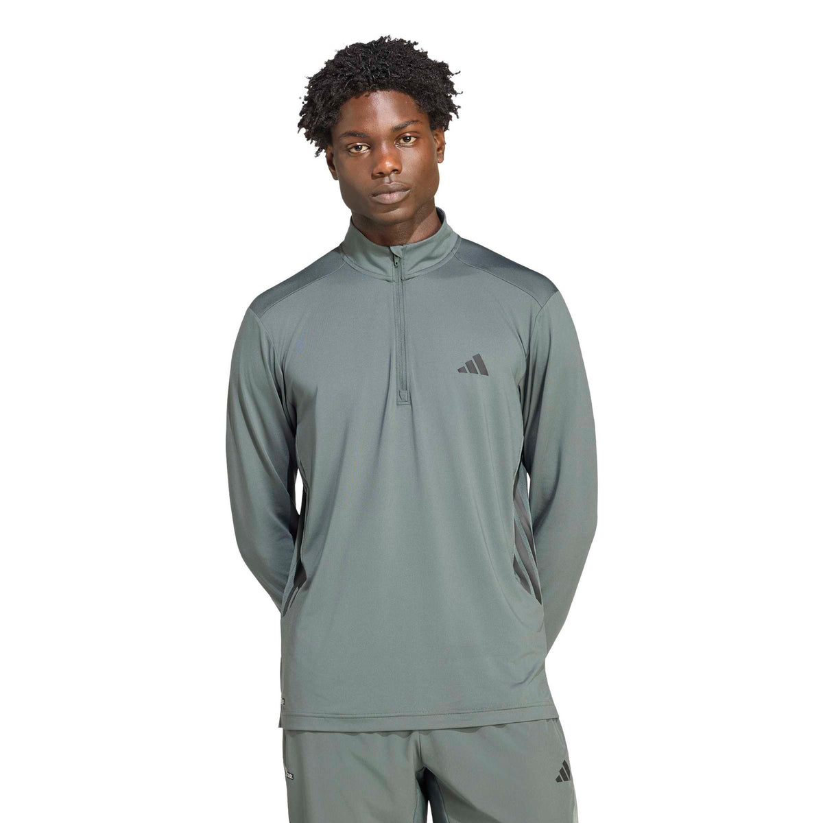 adidas Essentials 1/4 Zip Tröja Herrar - mörkgrön