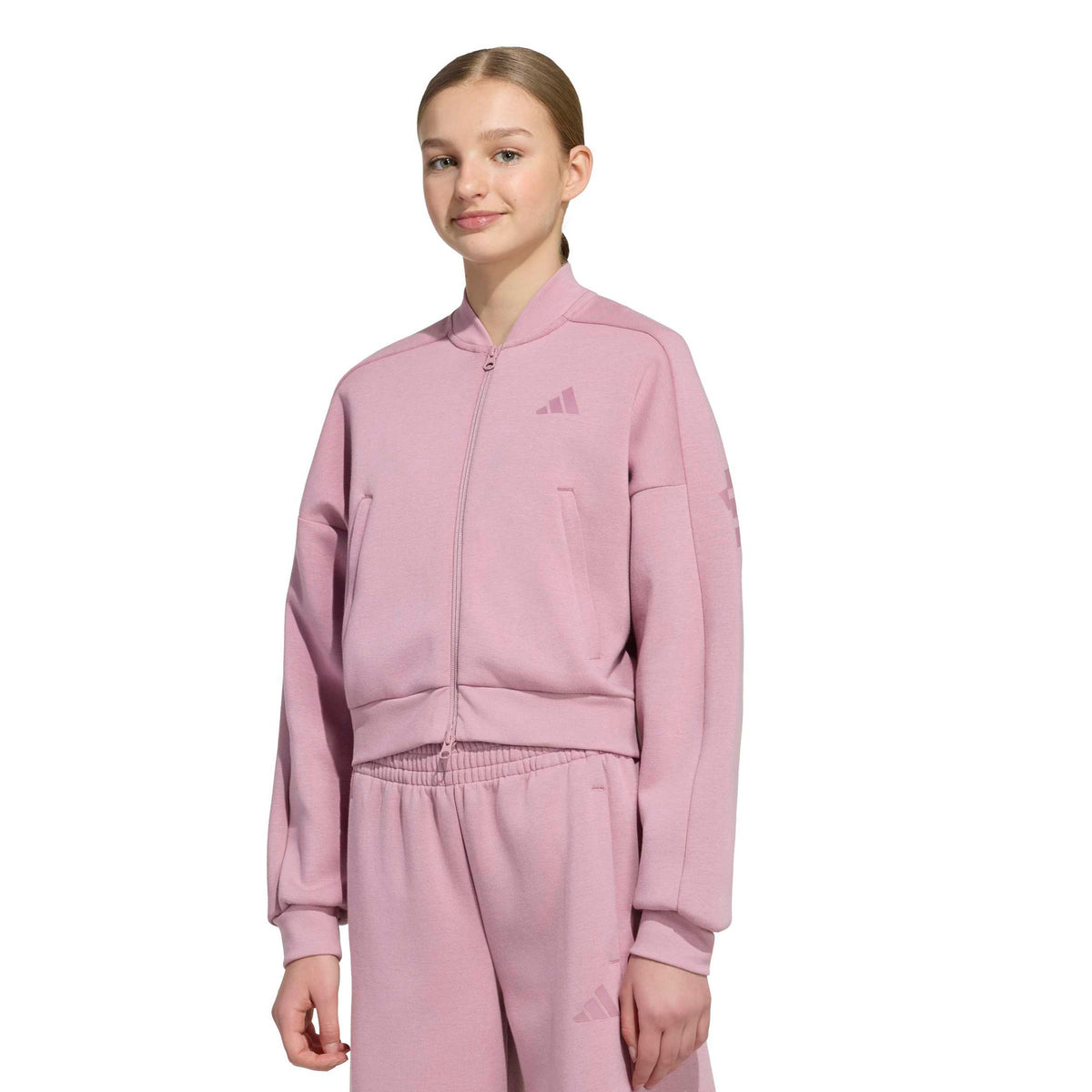 adidas 3Stripes Sweat-jacka Flickor - gammal rosa