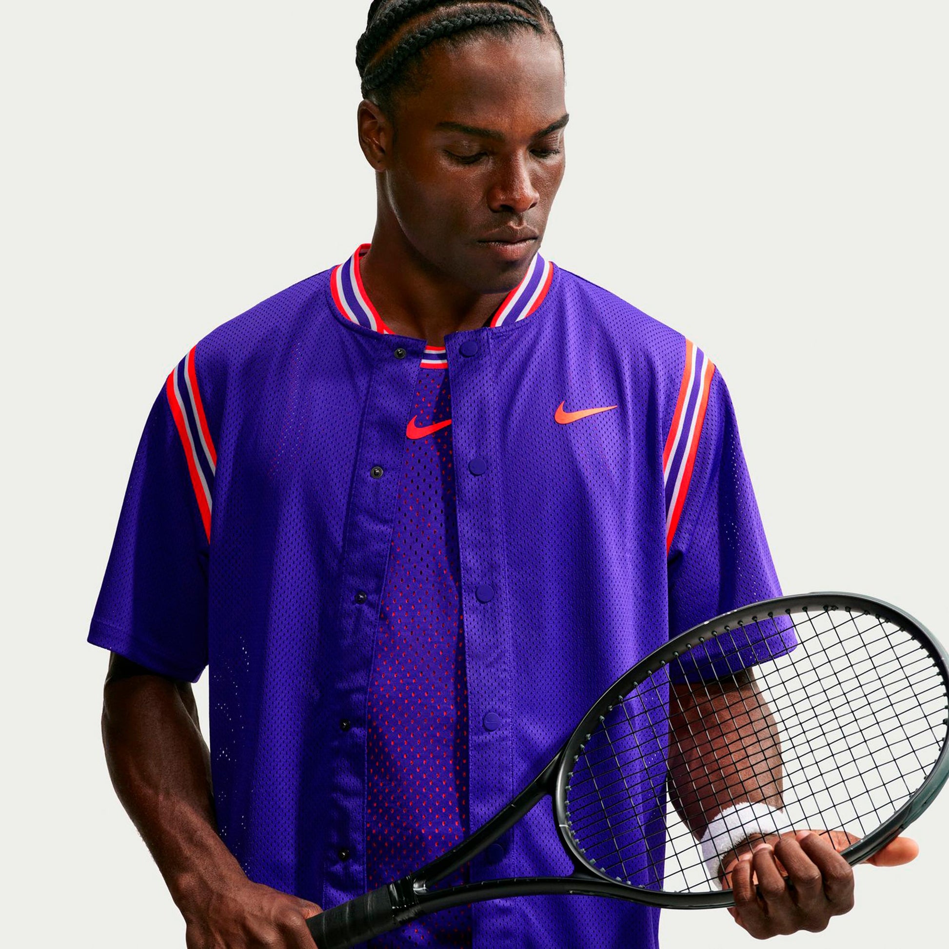 Nike Carlos Alcaraz Court Slam Polo Herrar - lila, orange