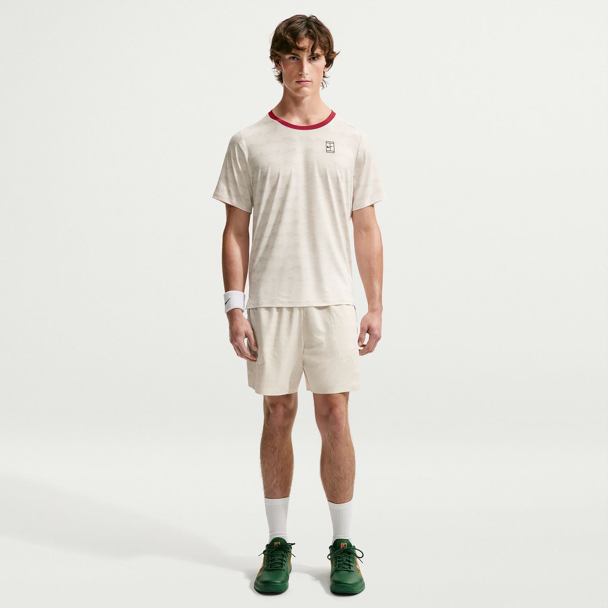 Nike Court Advantage T-shirt Herrar - creme, röd