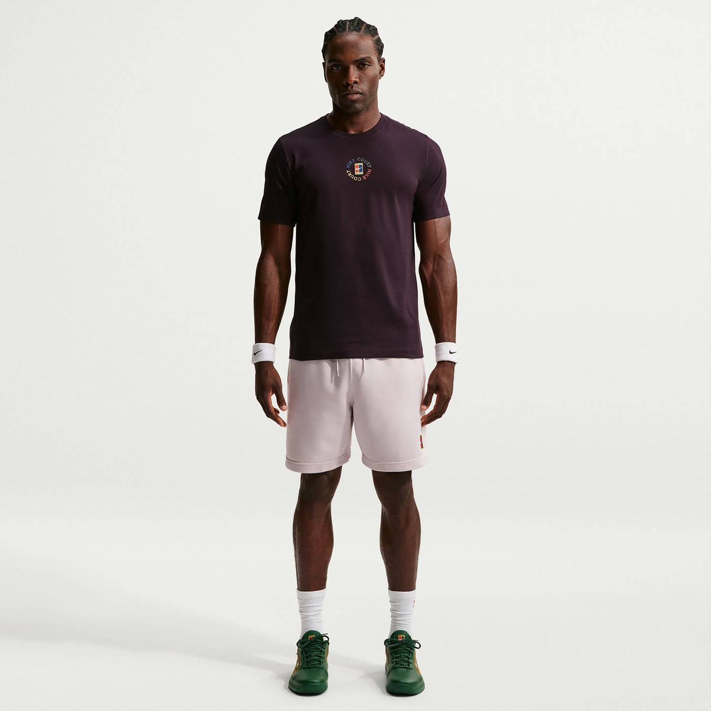 Nike Court T-shirt Herrar - mörkröd