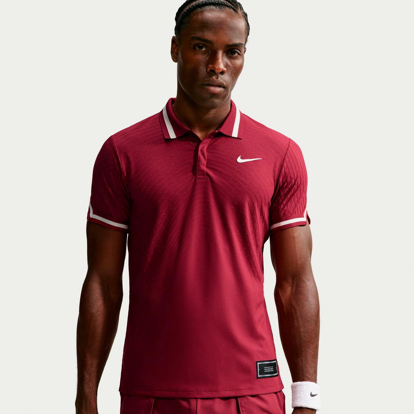Nike Jannik Sinner Court Slam Polo Herrar - rött vin, creme
