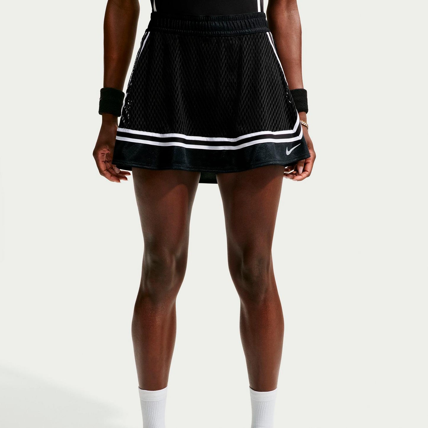 Nike Court Slam Kjol Damer - svart, vit